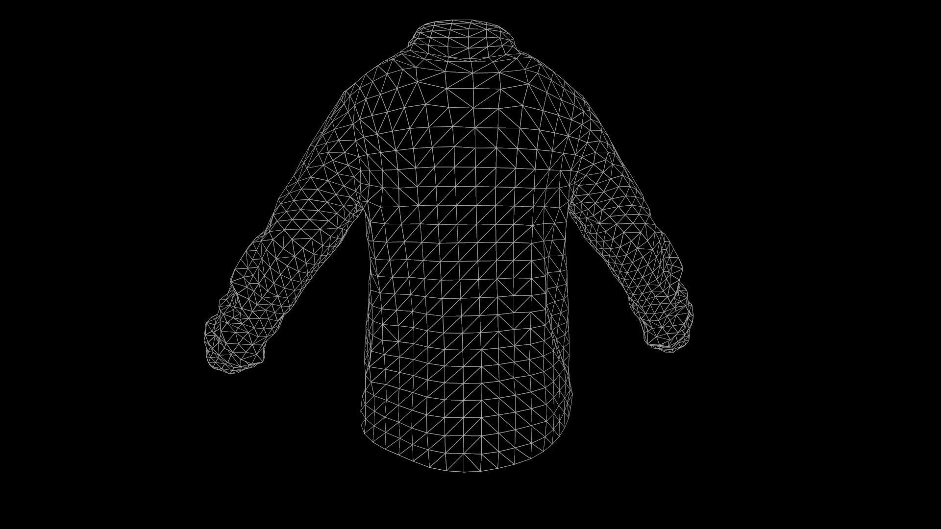 jacket camouflage Low-poly 3D model_14