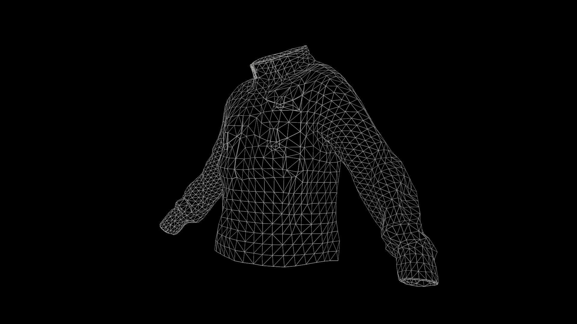 jacket Low-poly 3D model_14