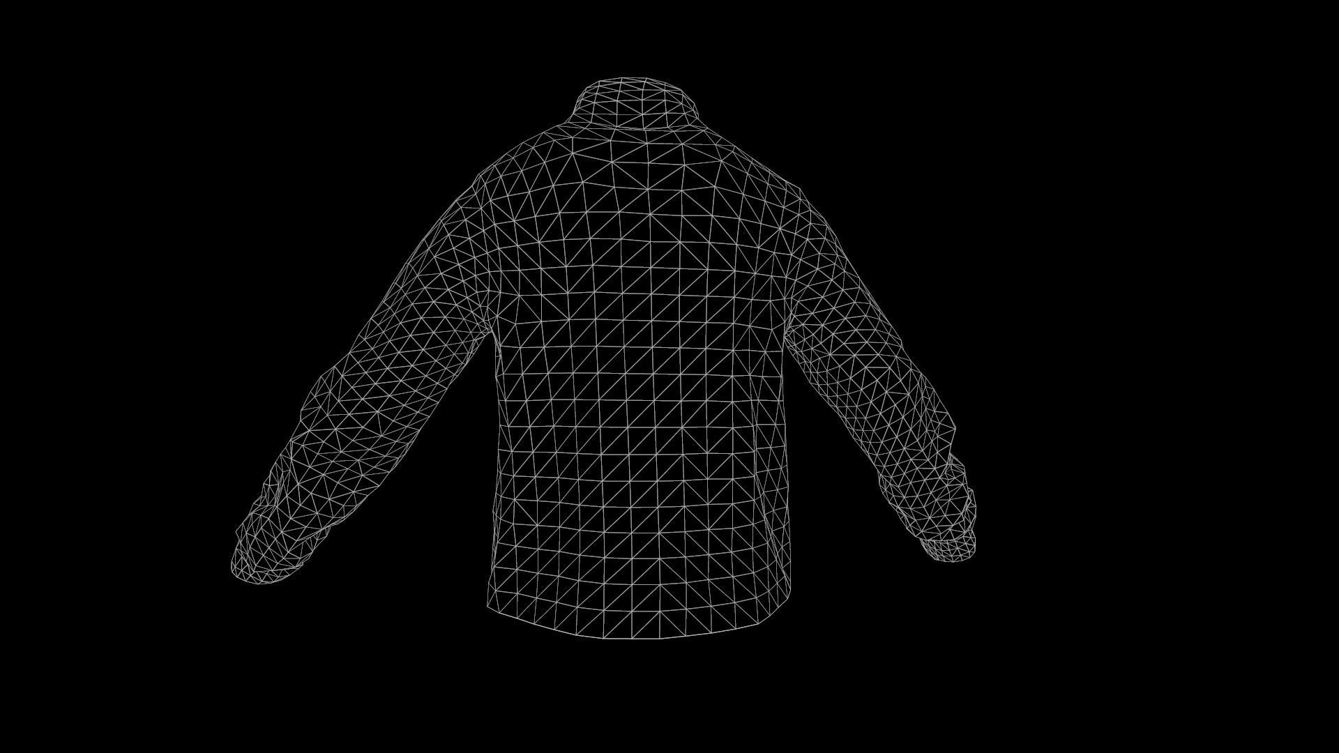 jacket Low-poly 3D model_12