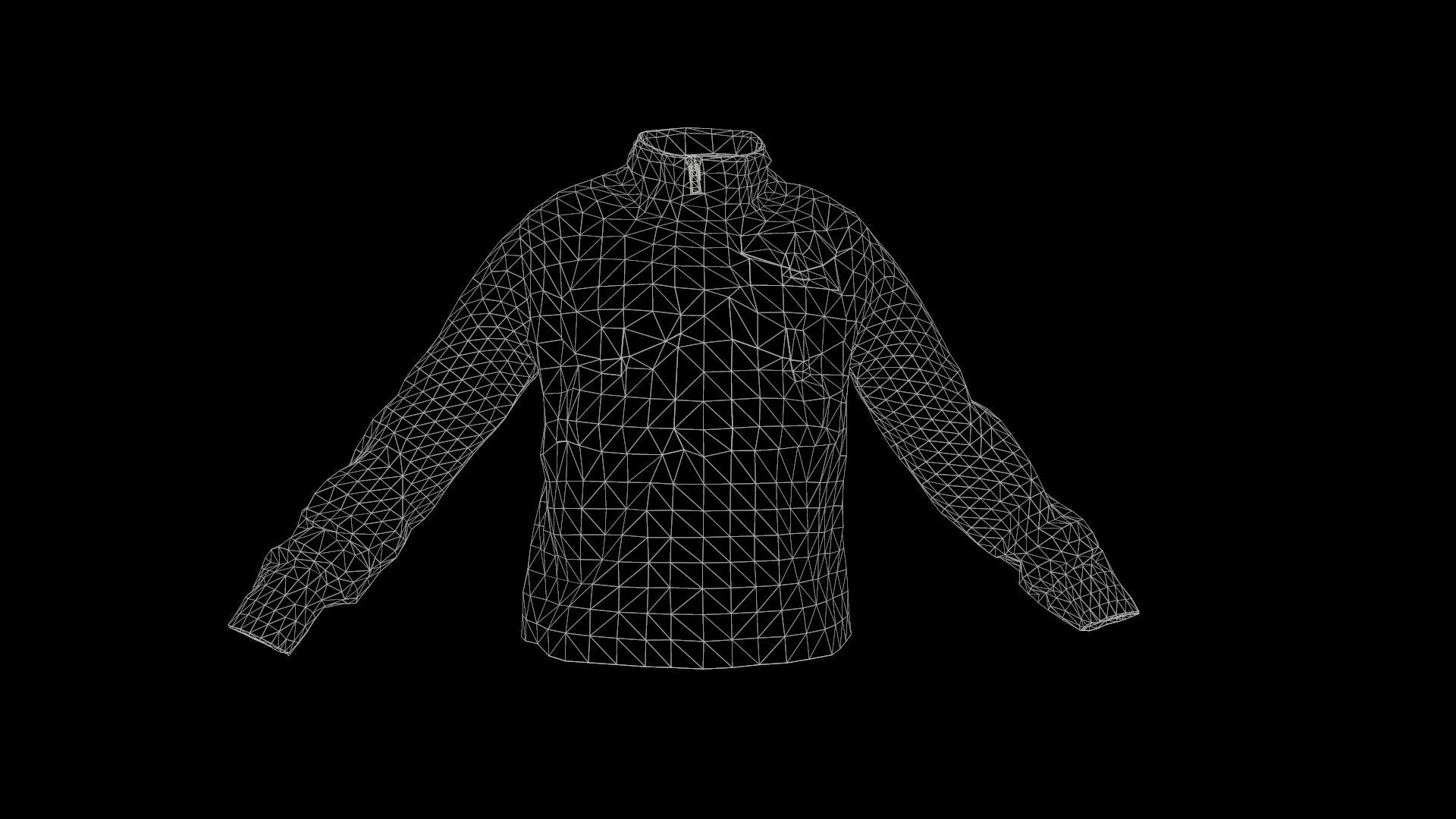 jacket Low-poly 3D model_13