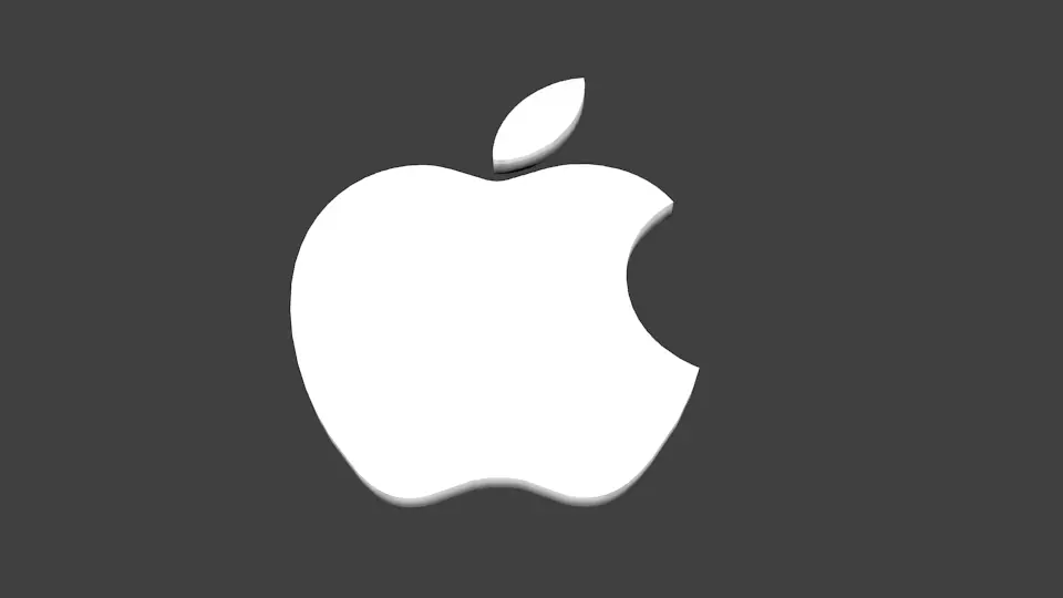 Apple logo Low-poly 3D model_0