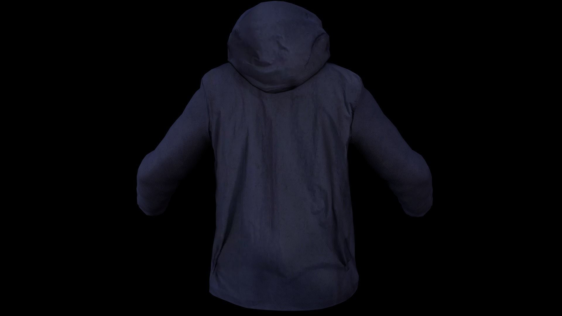 jacket hoodie Low-poly 3D model_9