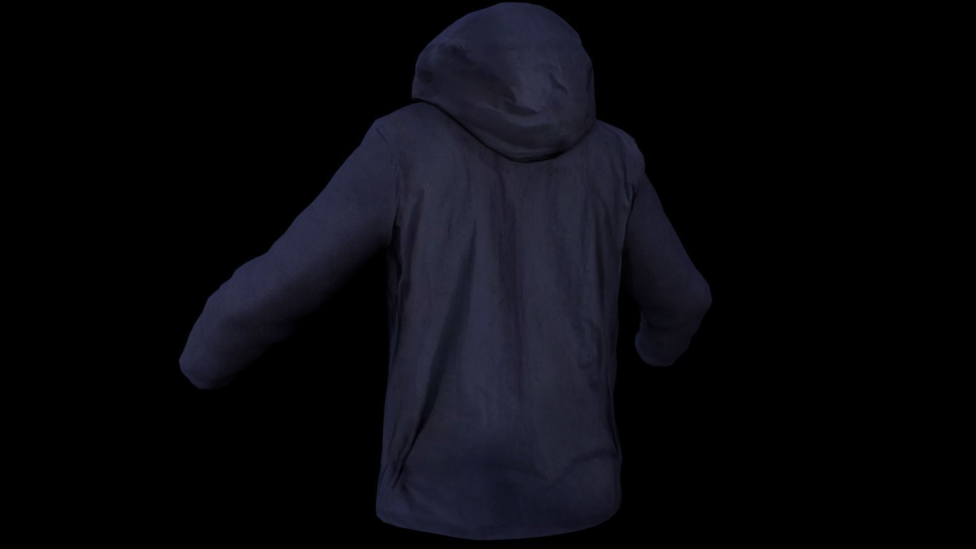 jacket hoodie Low-poly 3D model_8