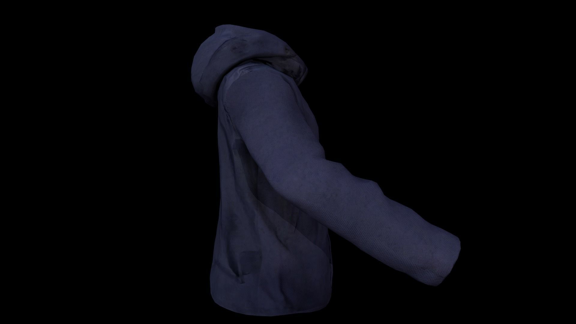 jacket hoodie Low-poly 3D model_12