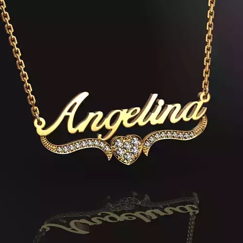 Name pendant Angelina 3D print model