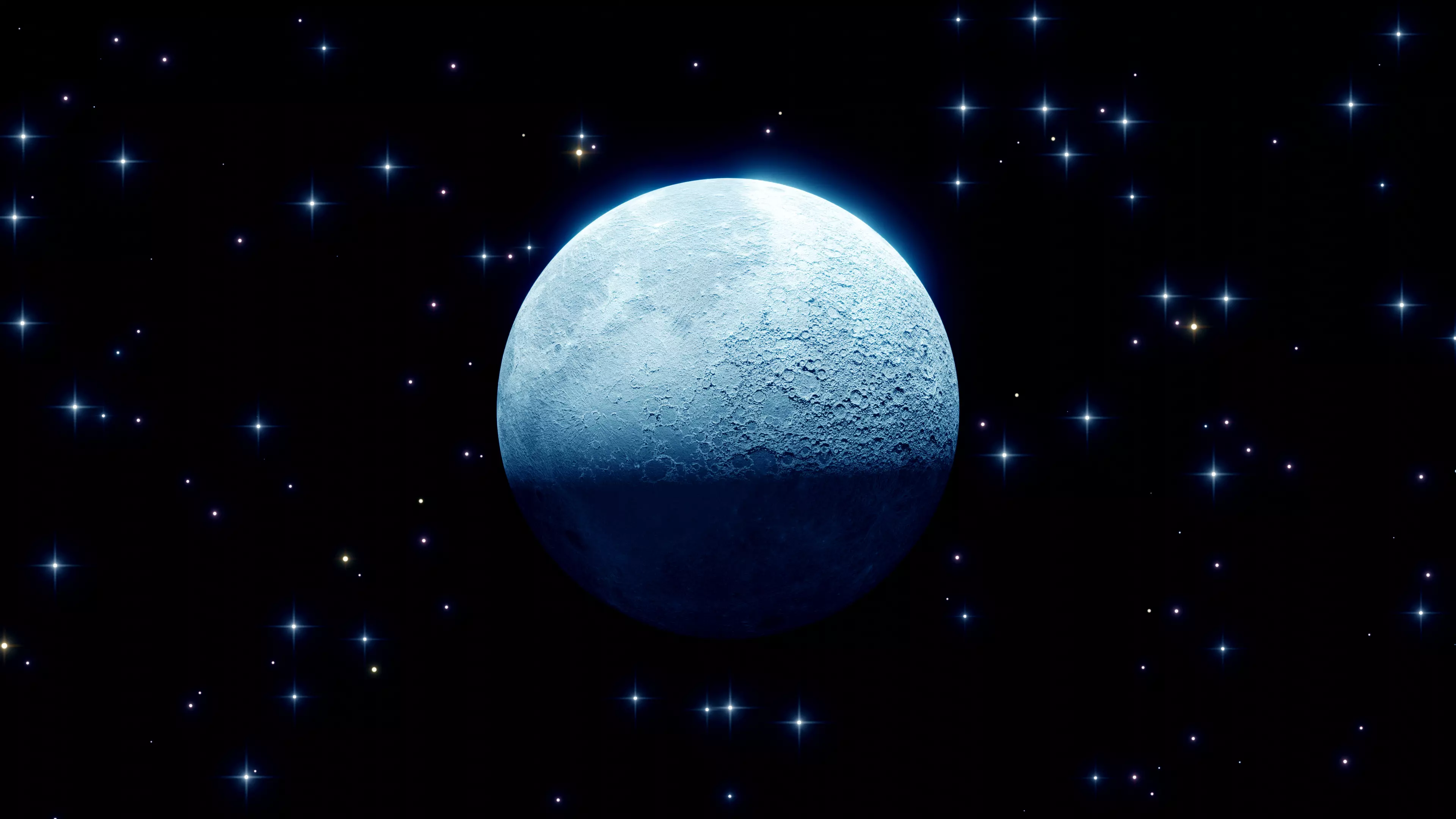 8k moon and starfield model Free 3D model_0