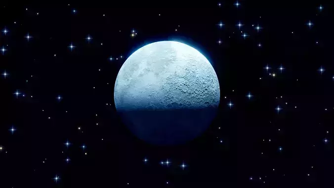 8k moon and starfield model