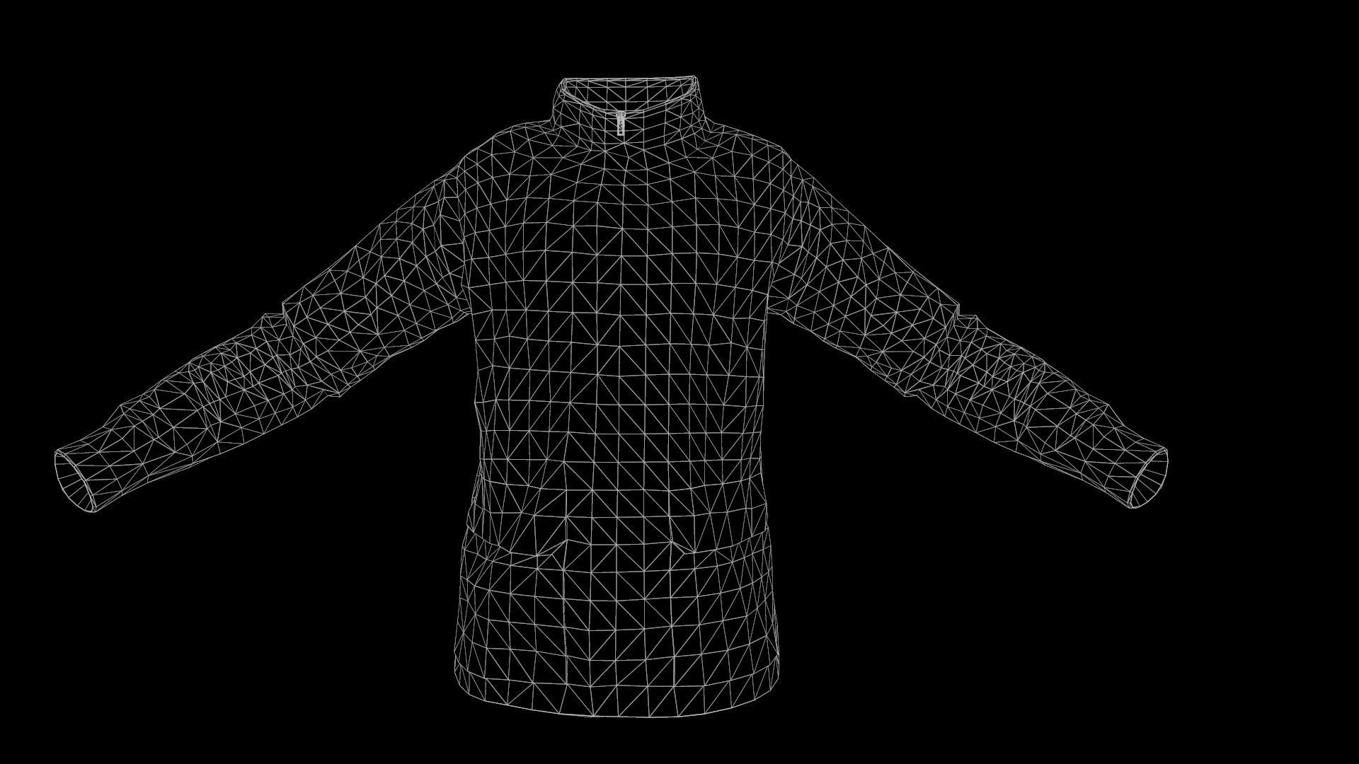 jacket Low-poly 3D model_16