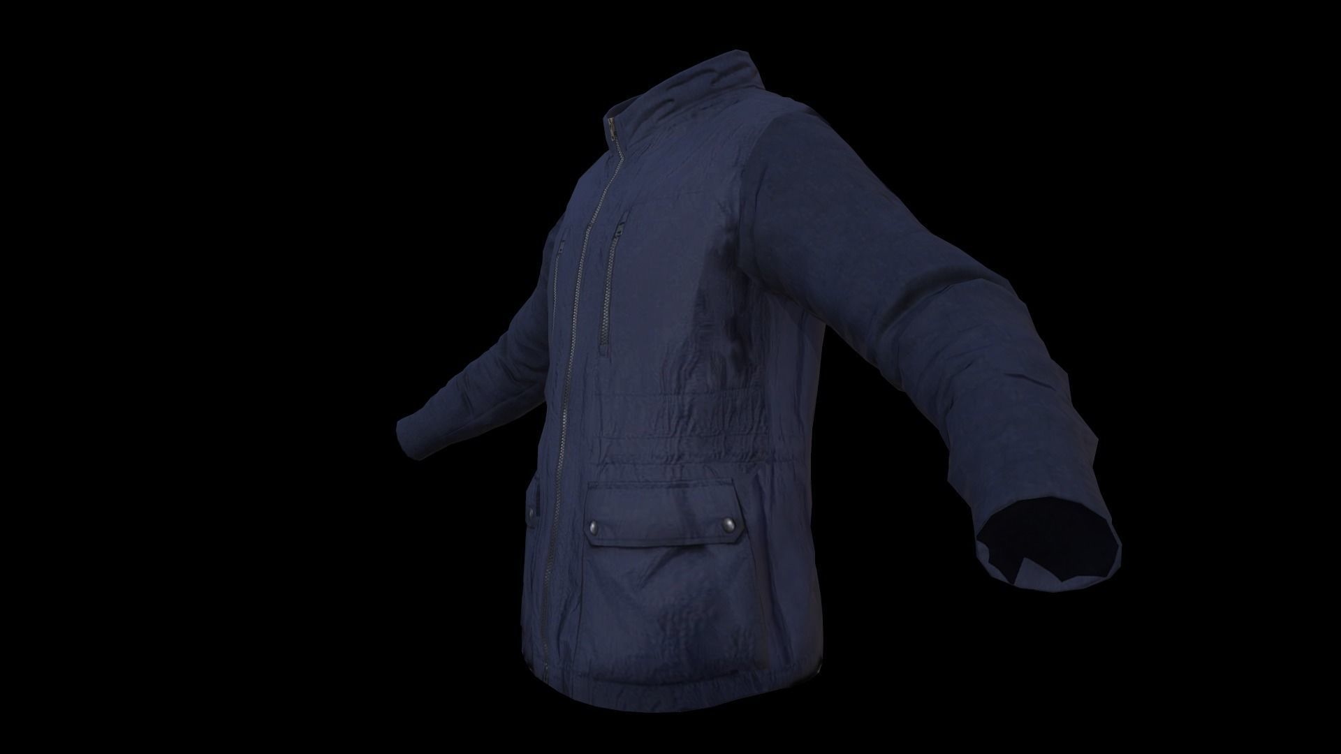 jacket Low-poly 3D model_8