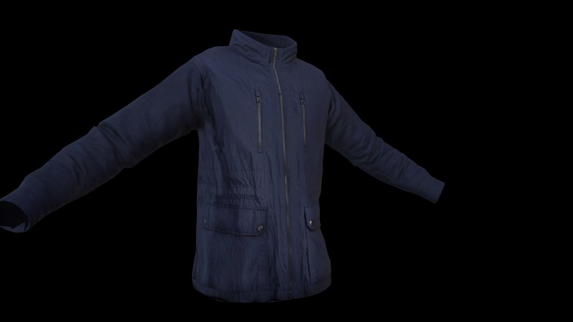 jacket Low-poly 3D model_15