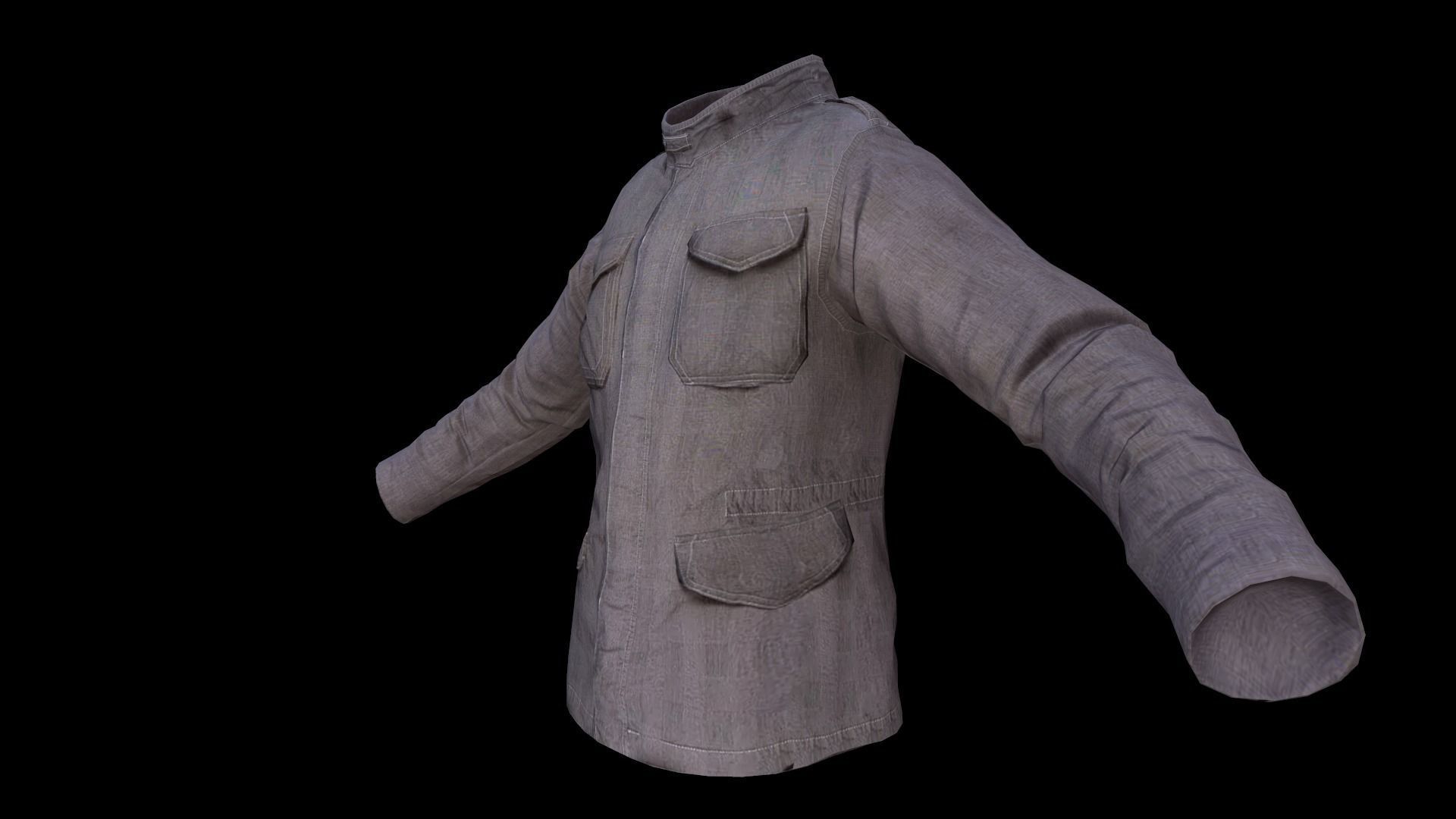 jacket Low-poly 3D model_4