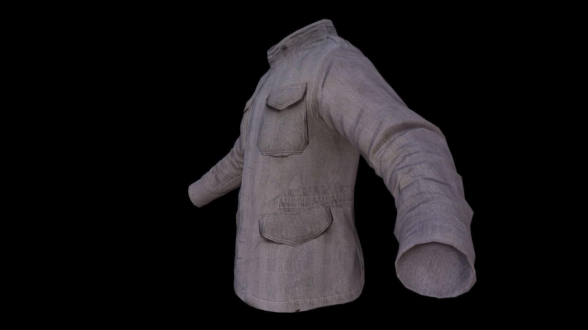 jacket Low-poly 3D model_5