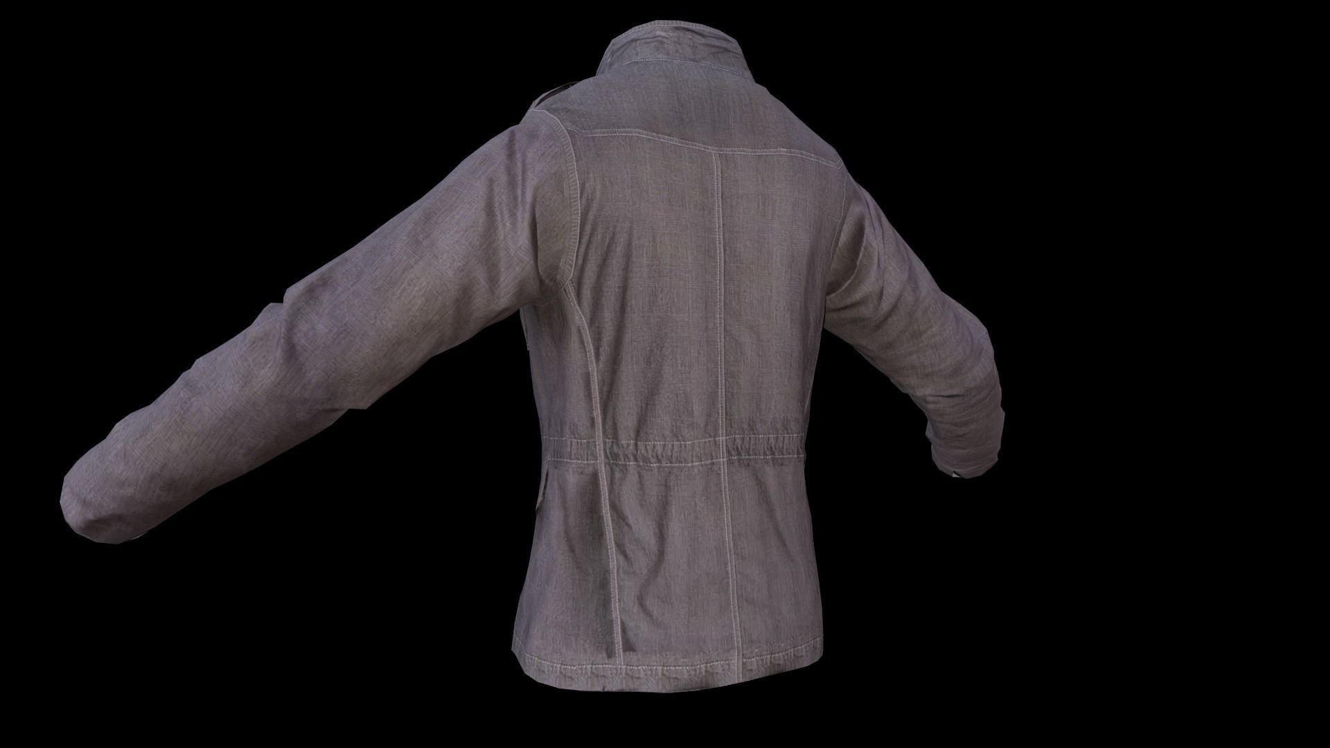 jacket Low-poly 3D model_10