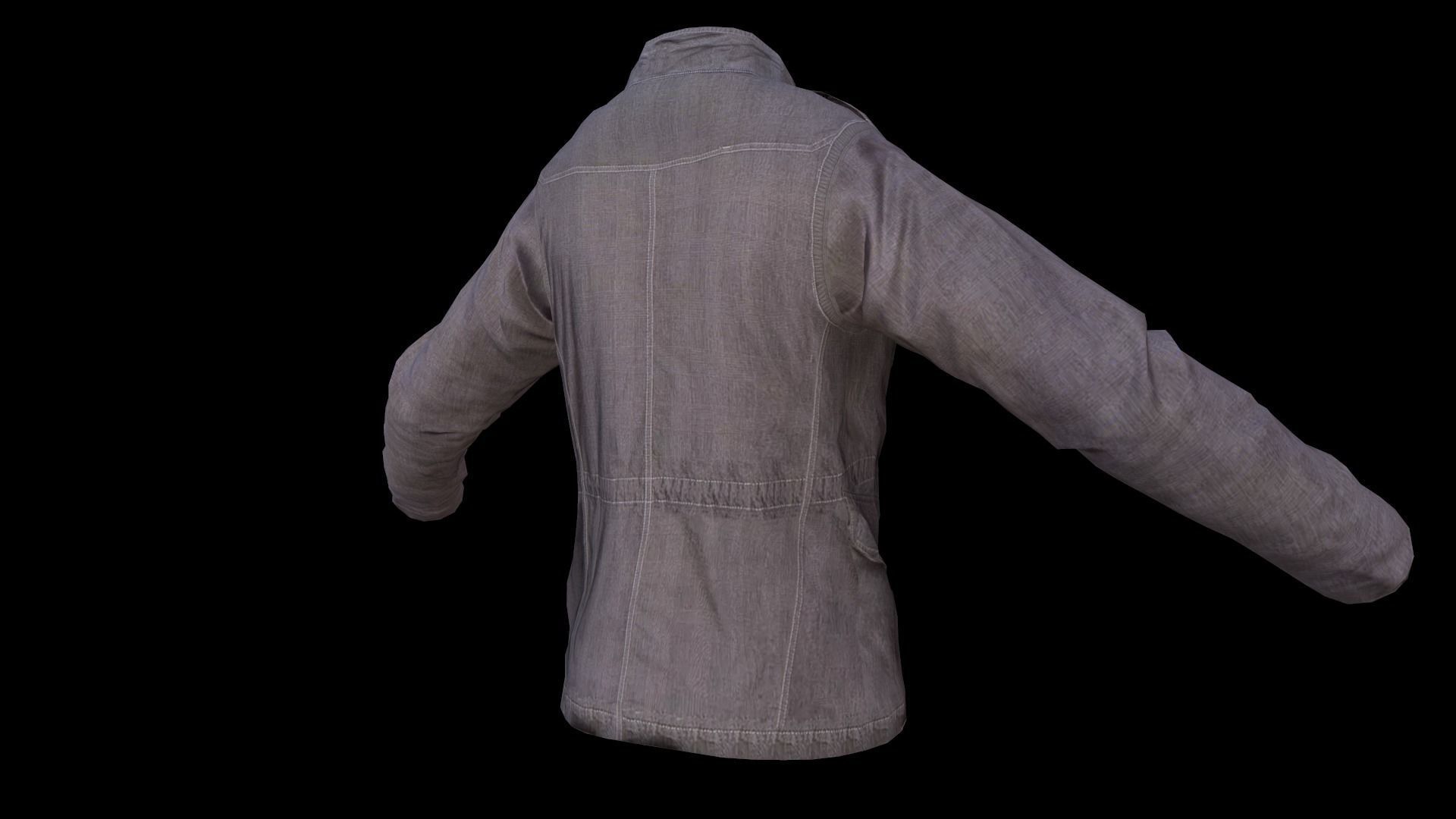 jacket Low-poly 3D model_14