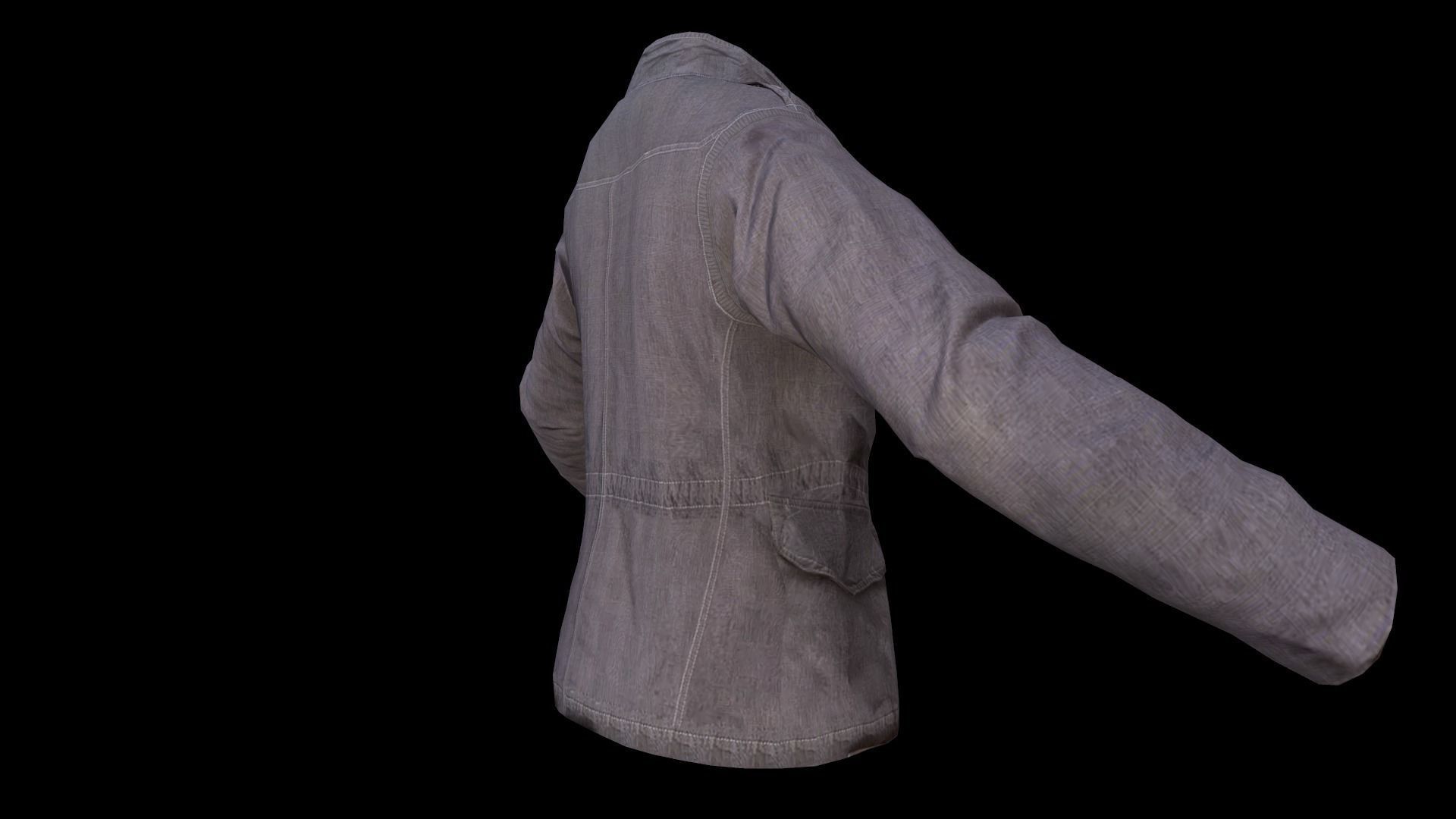 jacket Low-poly 3D model_15