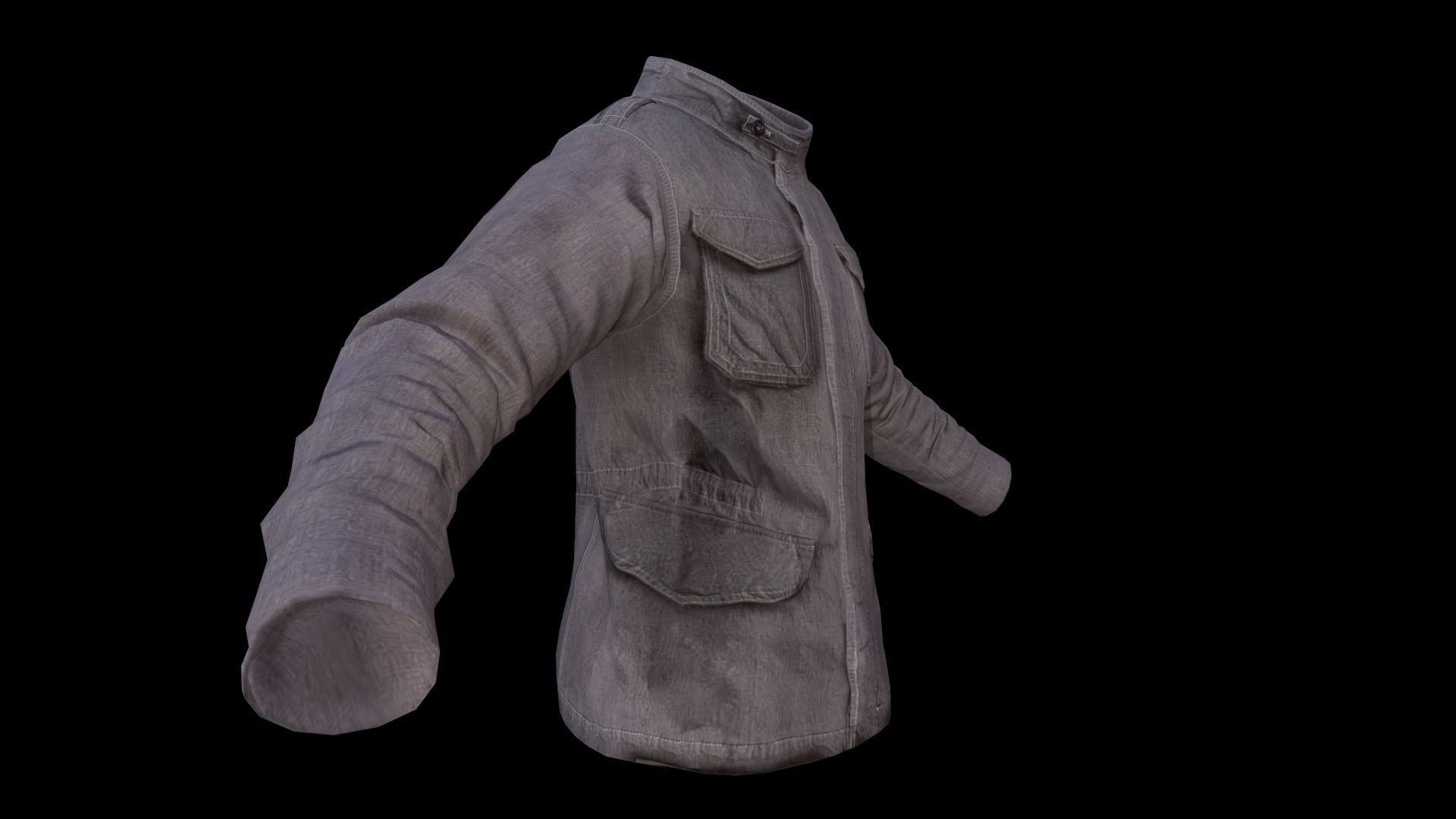 jacket Low-poly 3D model_17