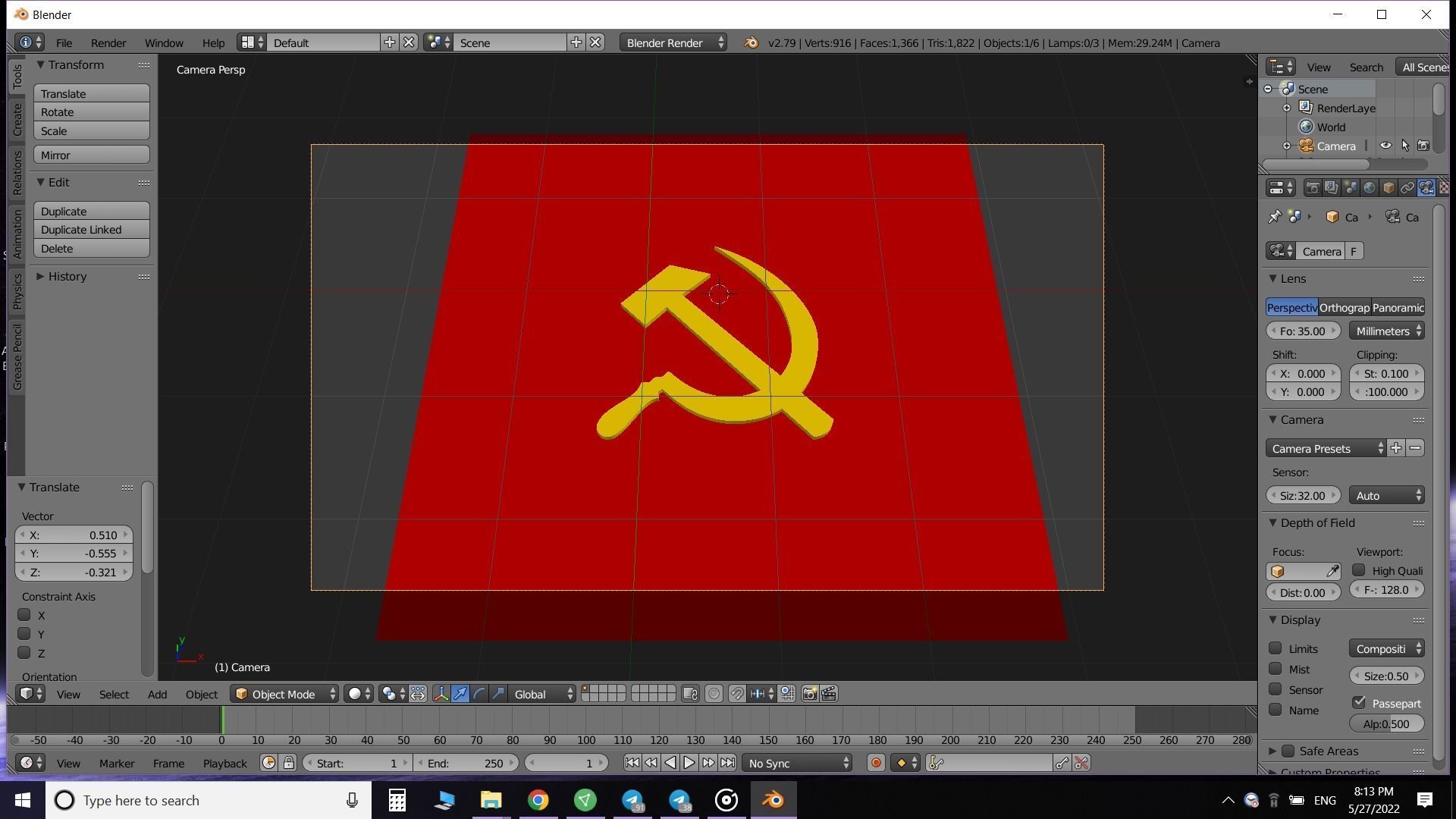 Communism Logo 3D model_3