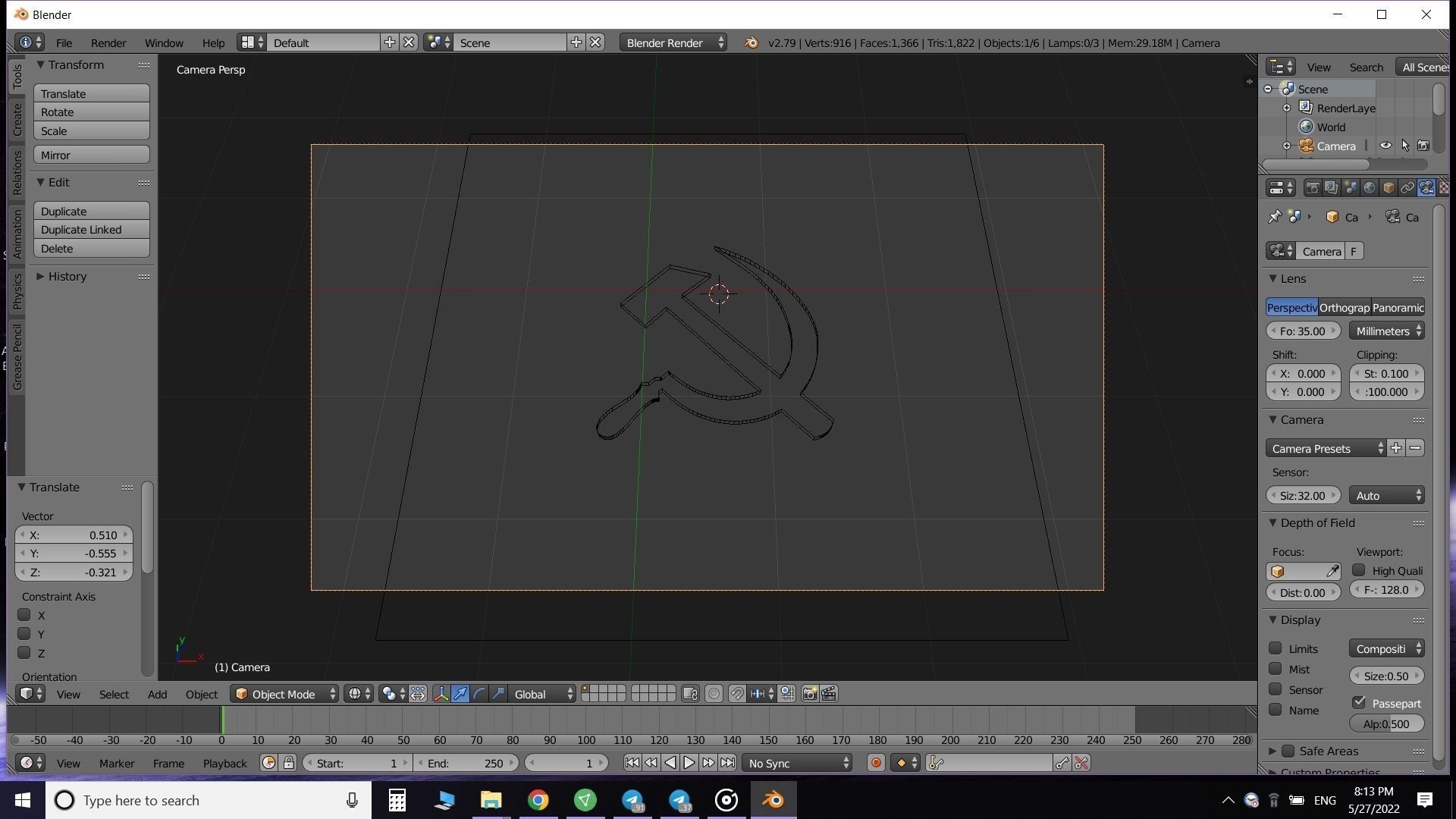 Communism Logo 3D model_4