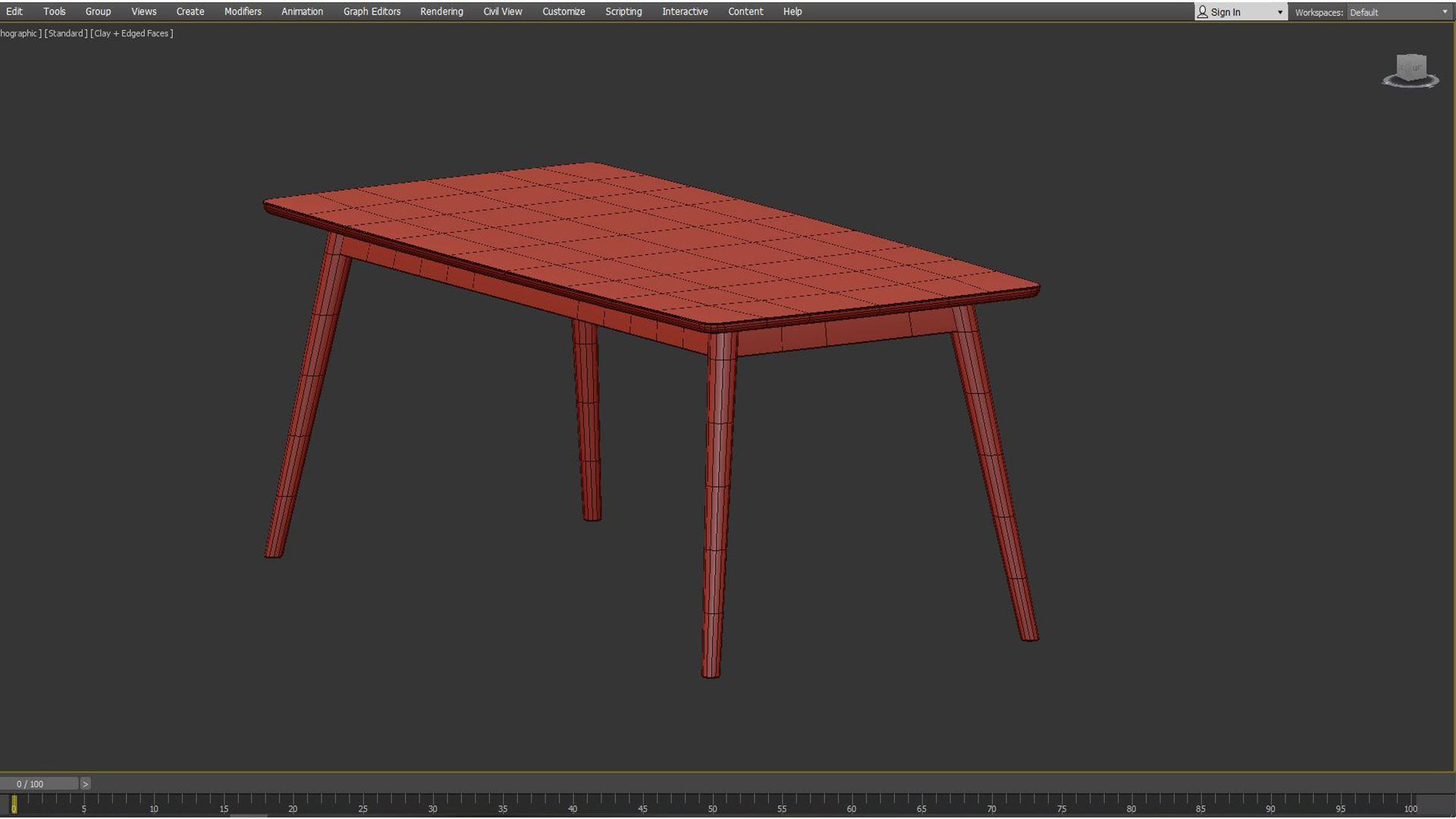 DINING TABLE NAGANO 3D model_4