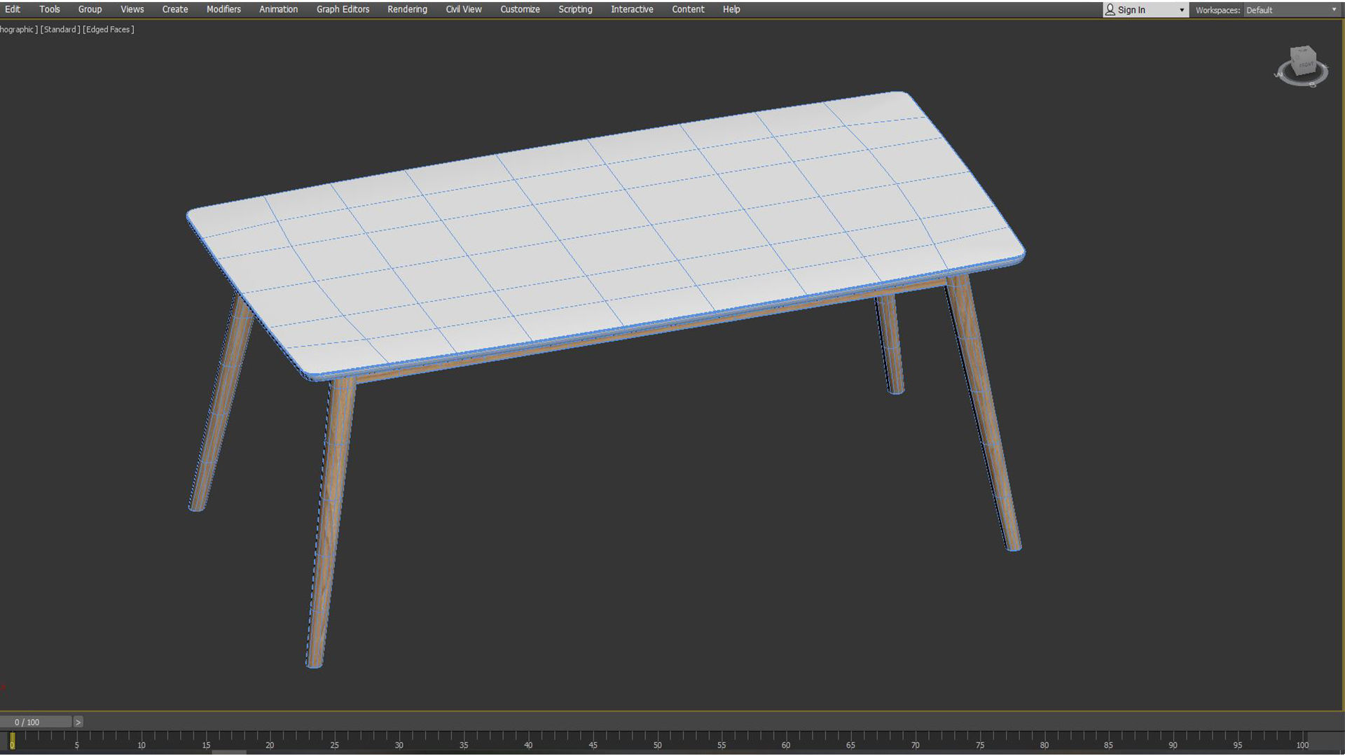 DINING TABLE NAGANO 3D model_6
