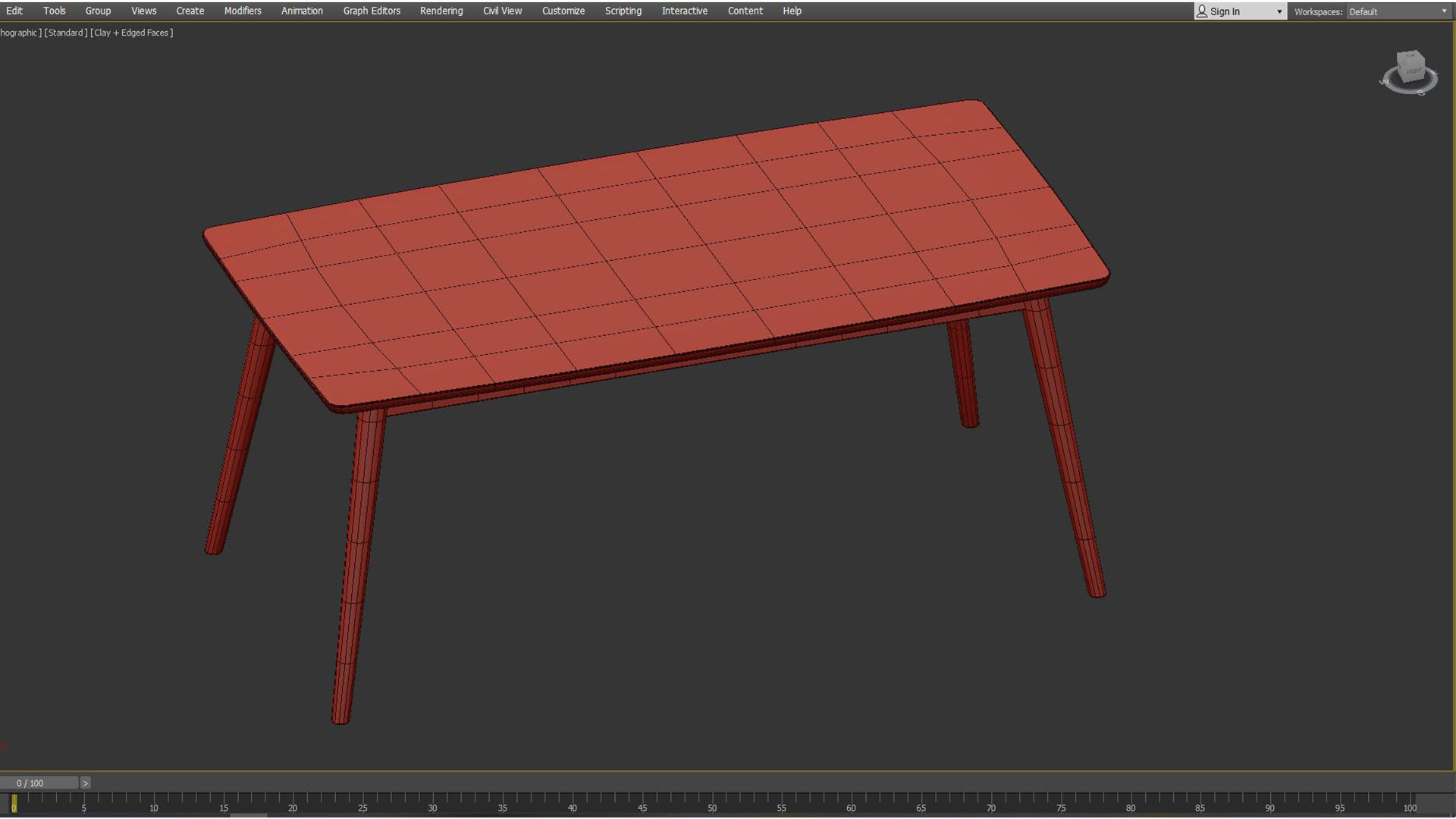 DINING TABLE NAGANO 3D model_5