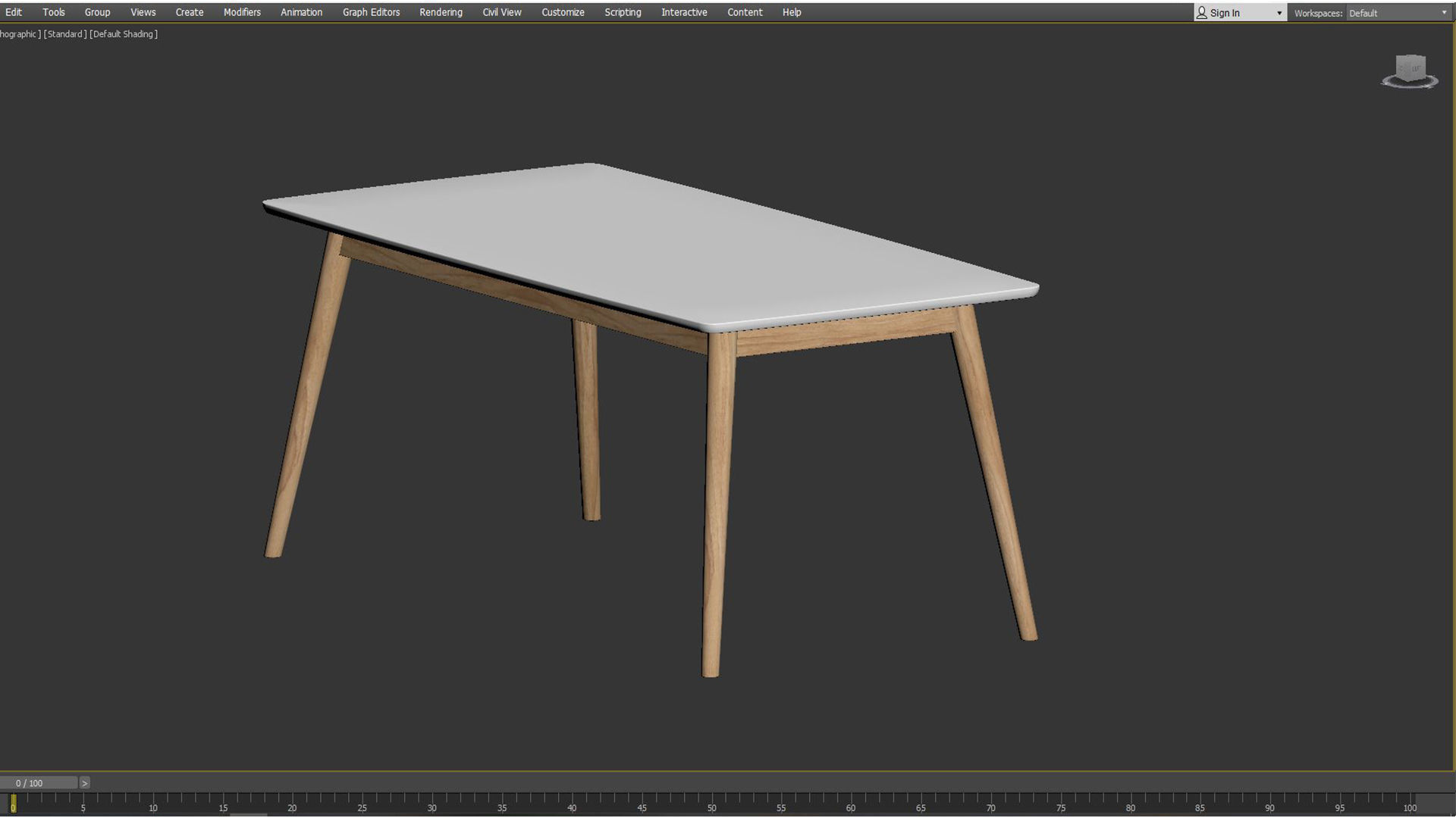 DINING TABLE NAGANO 3D model_2
