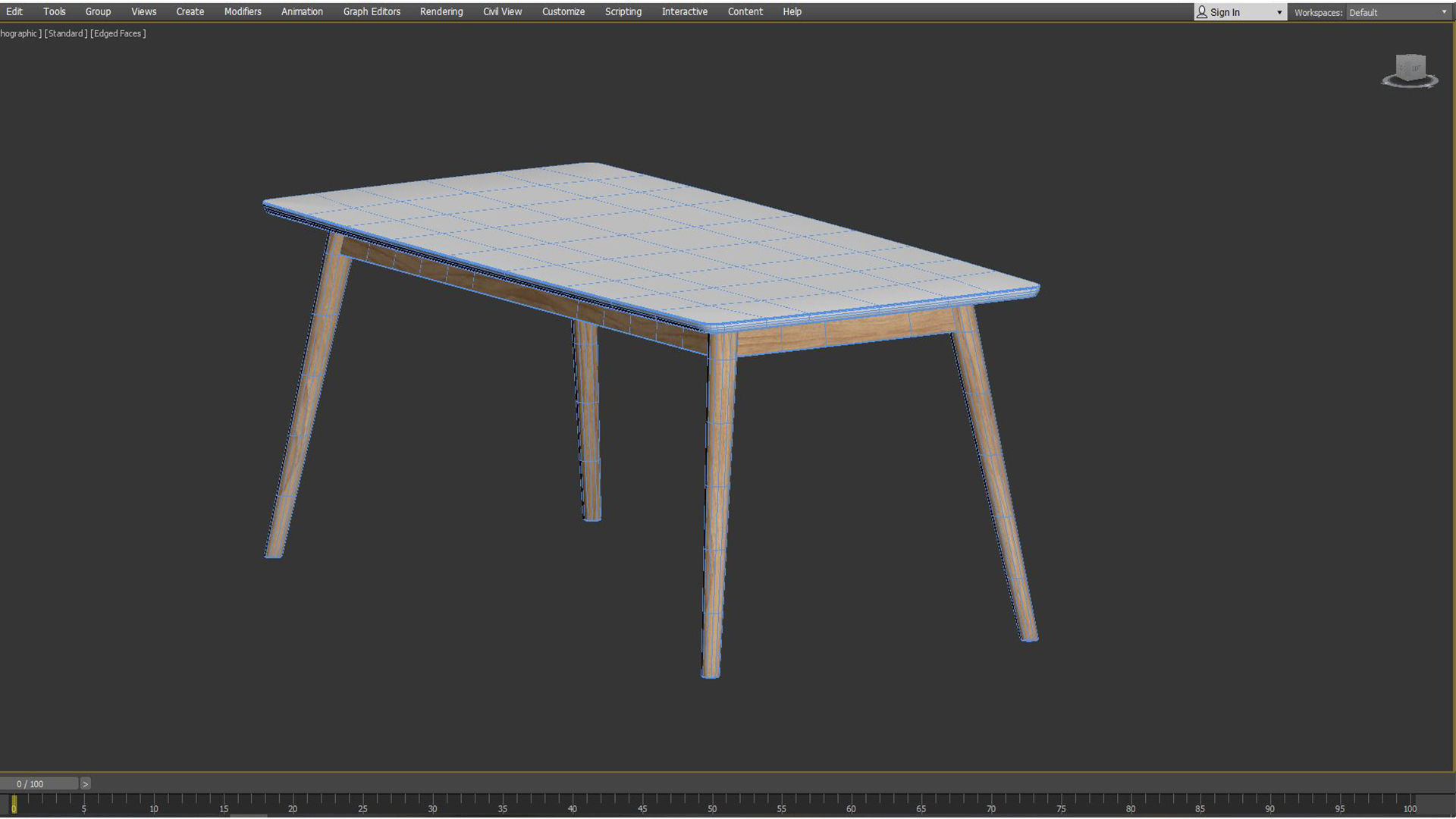 DINING TABLE NAGANO 3D model_3