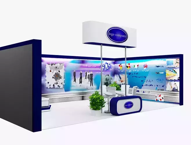 Booth Exhibition Stand a467b 3D model