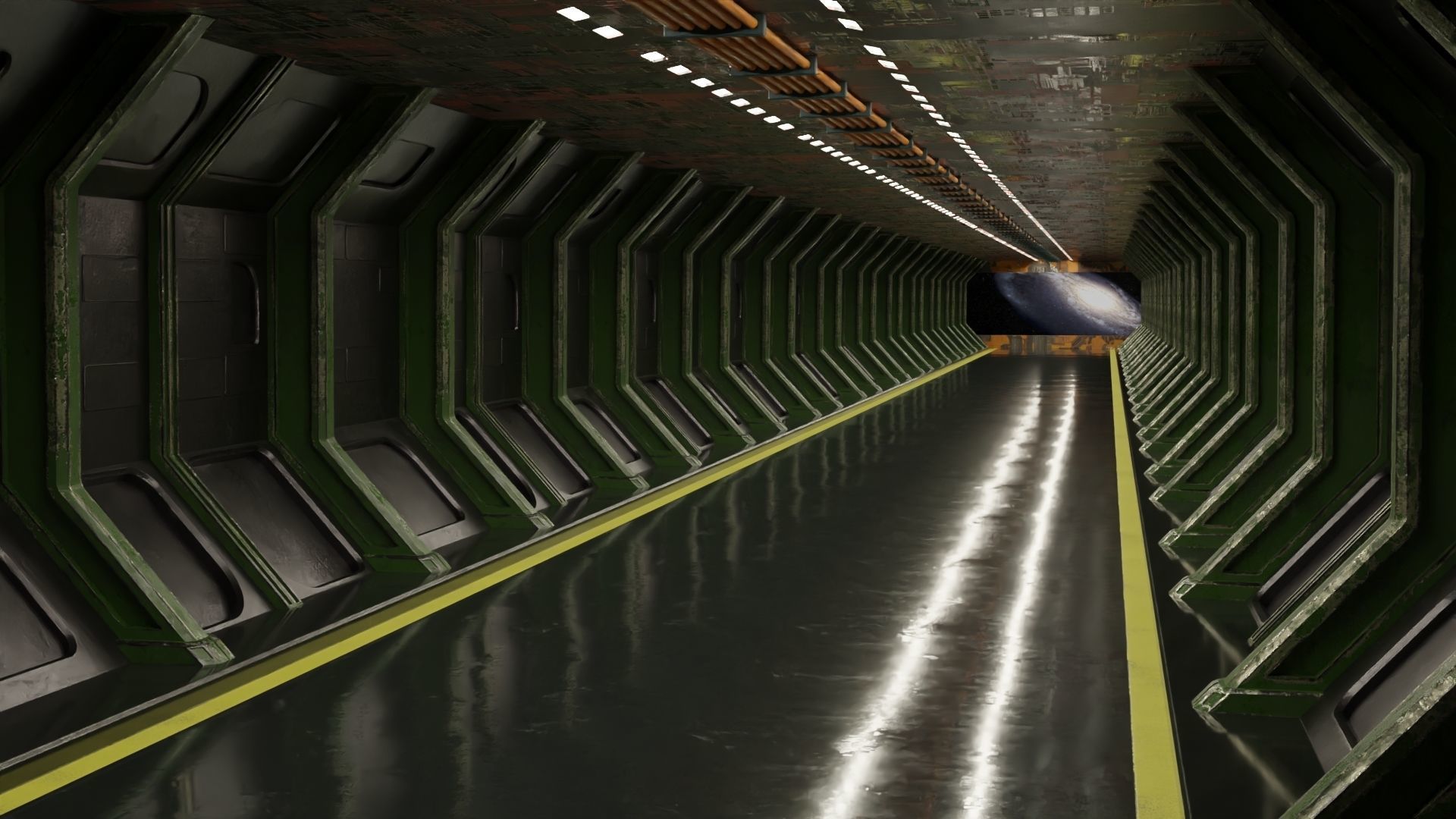 Shi fi Hangar 3D model Low-poly 3D model_22