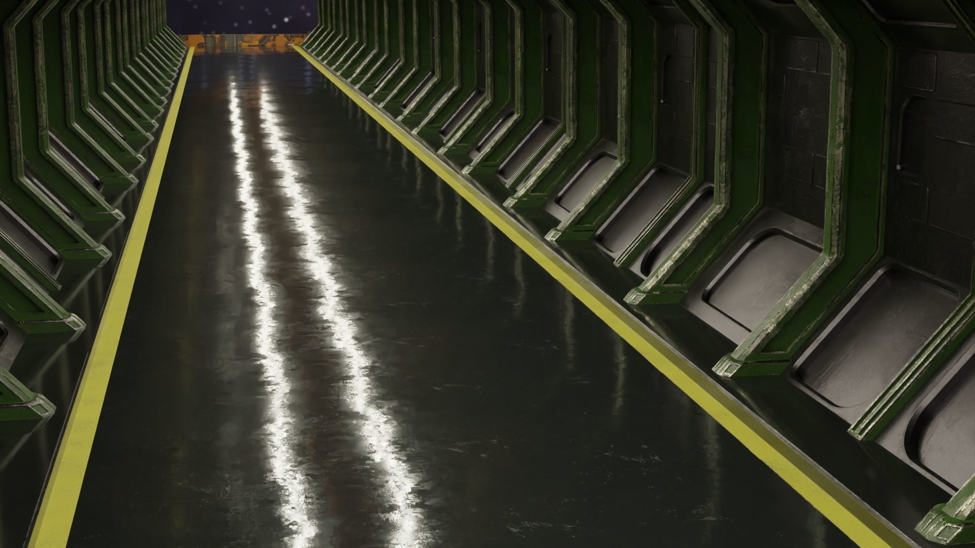 Shi fi Hangar 3D model Low-poly 3D model_20