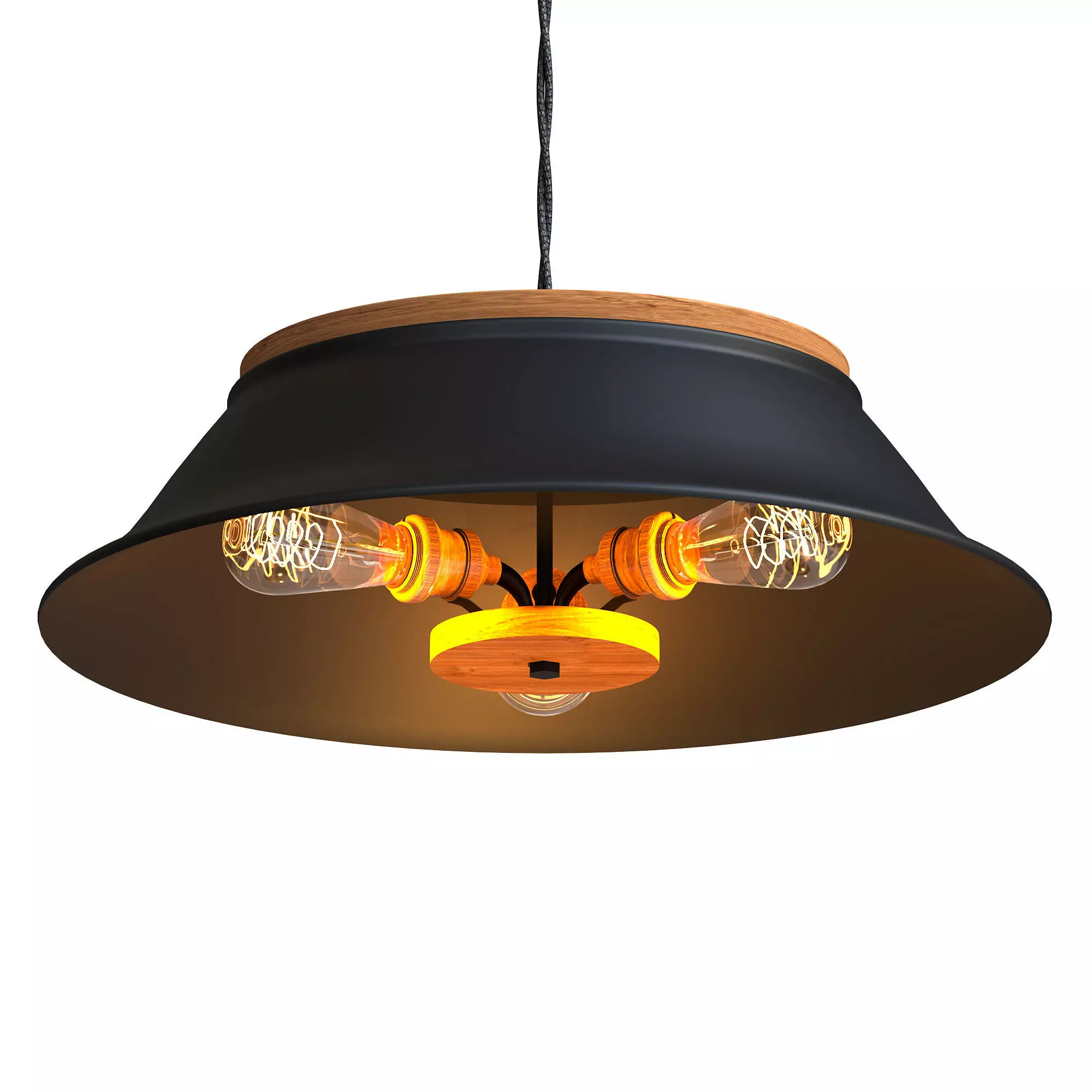 Pendant lamp Urban light D500 Black 3D model