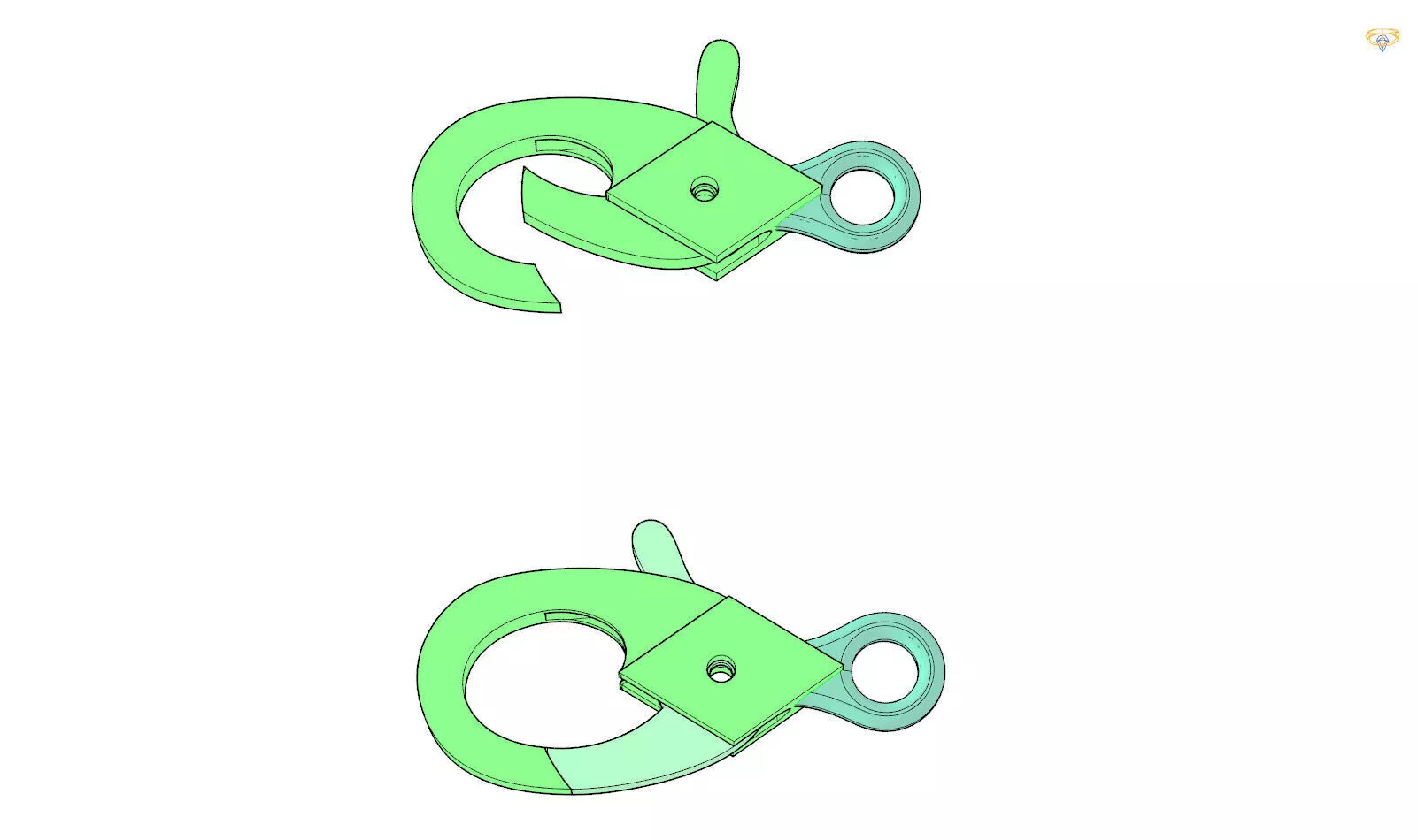 Metal Lobster Lock 3D print model