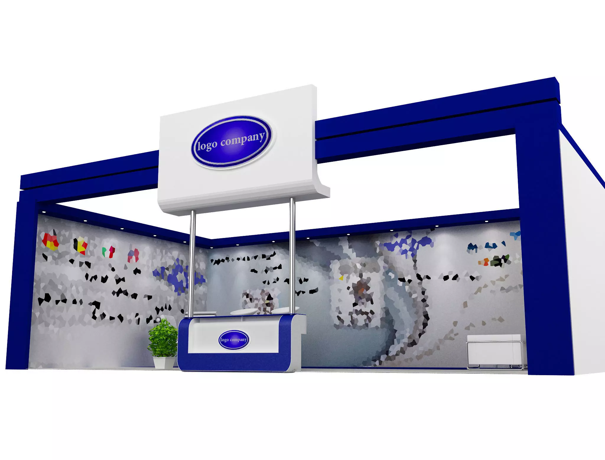Booth Exhibition Stand a467e  3D model_0
