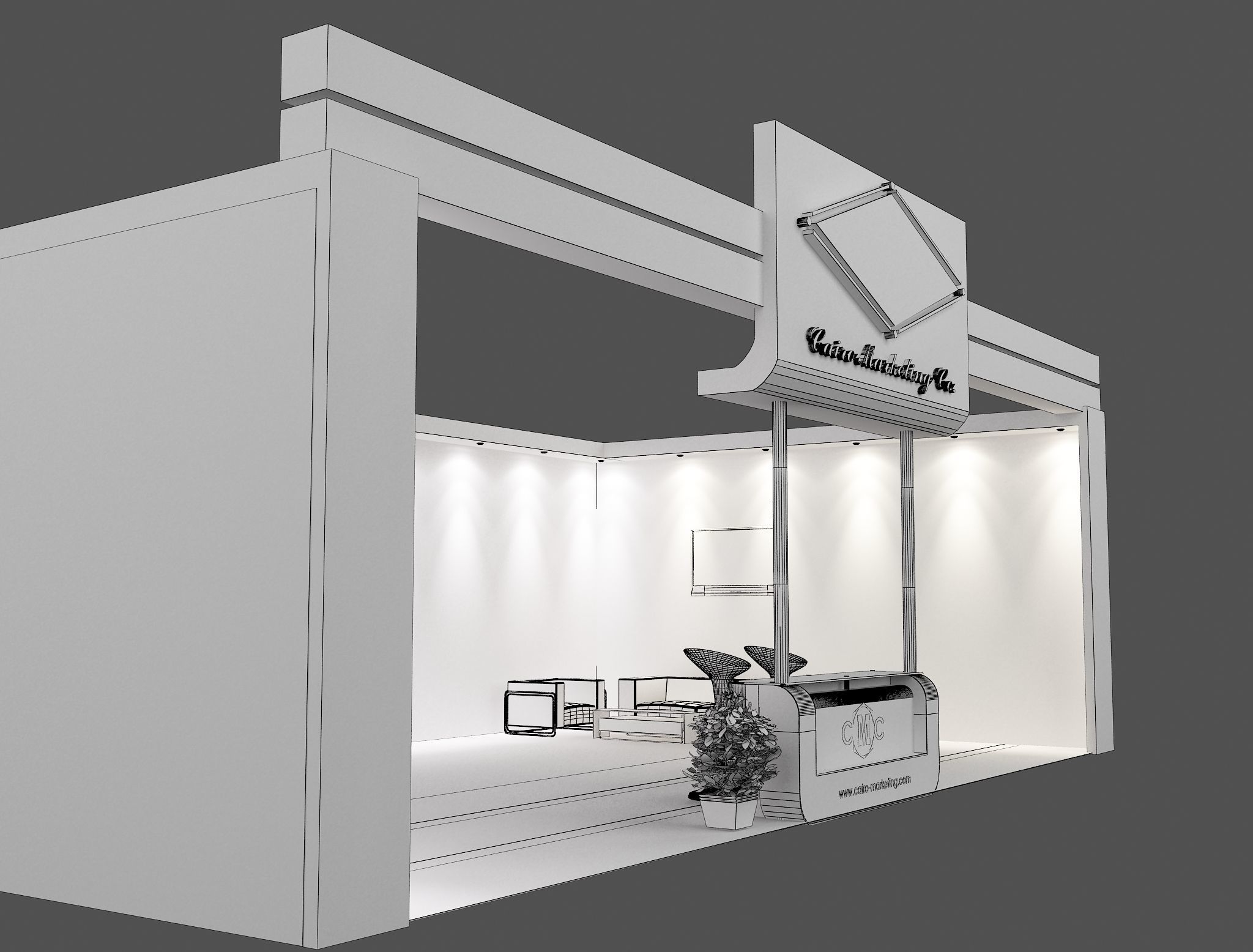 Booth Exhibition Stand a467e  3D model_13