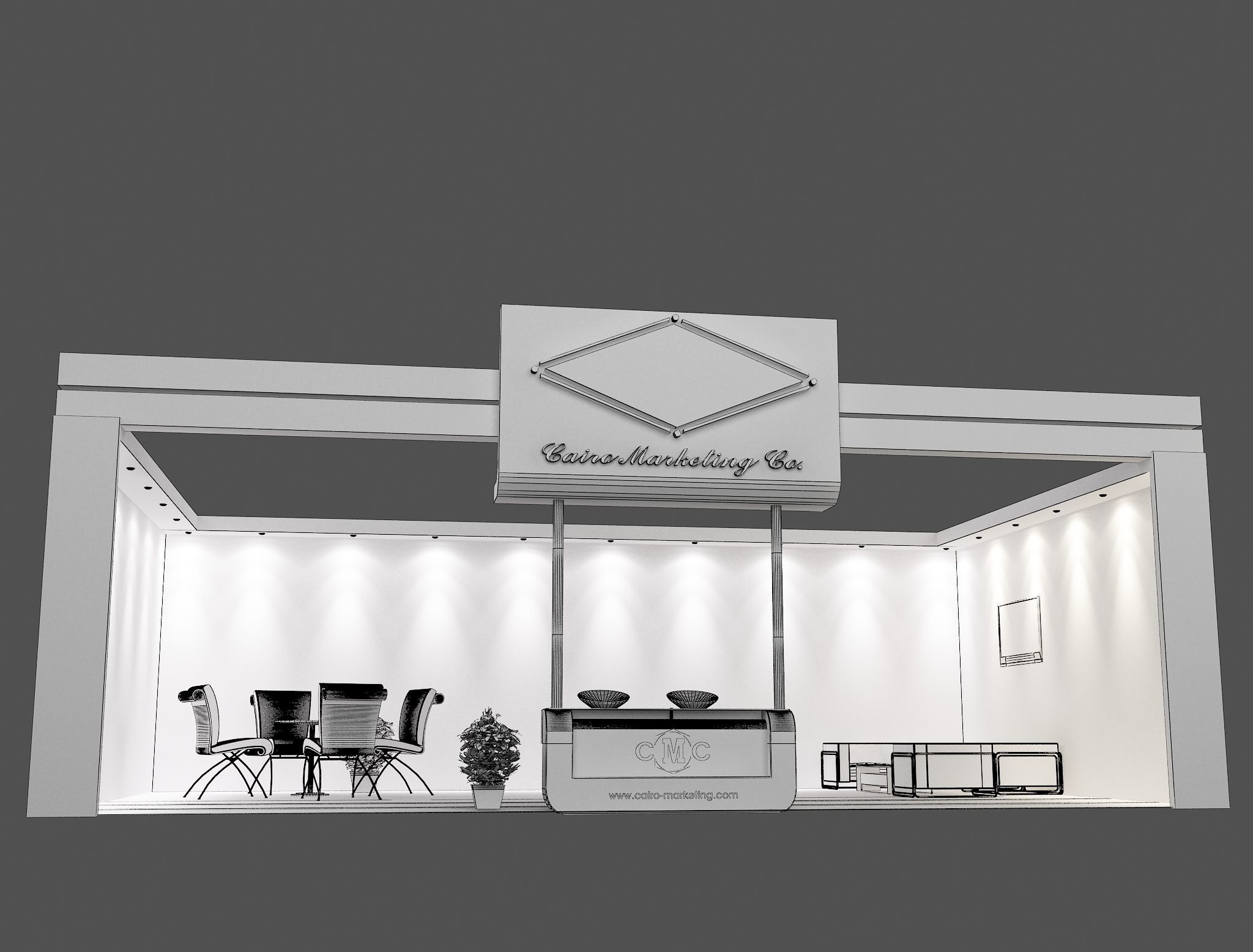Booth Exhibition Stand a467e  3D model_3