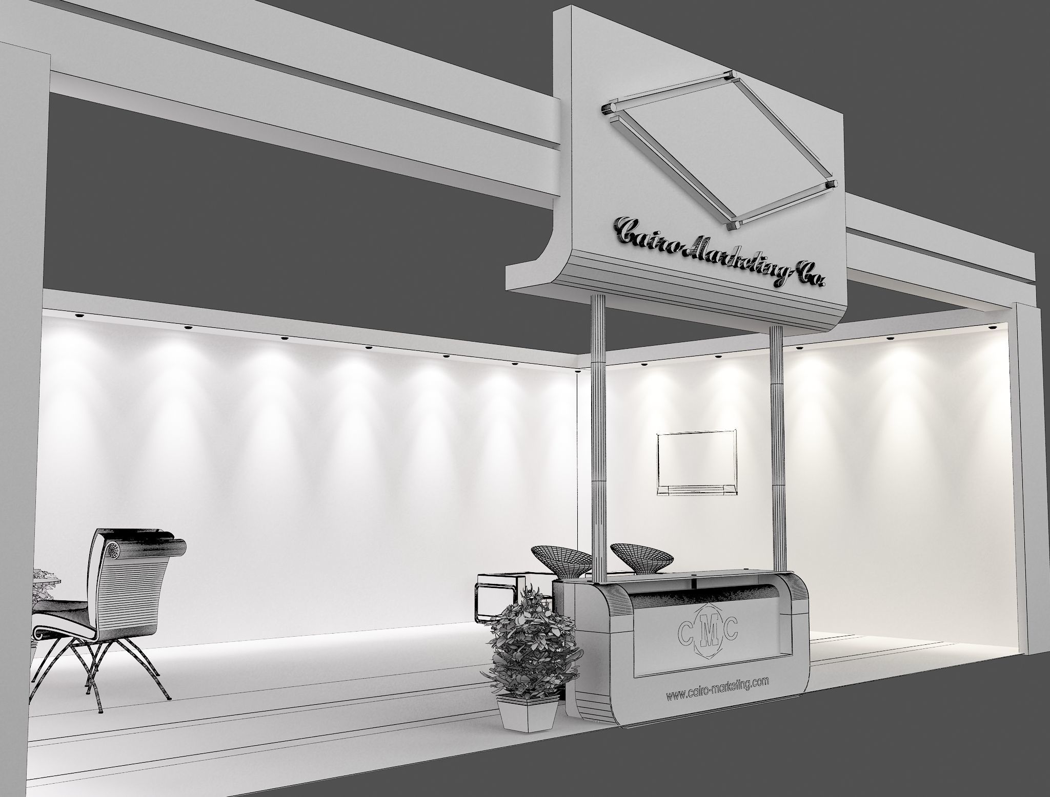 Booth Exhibition Stand a467e  3D model_7