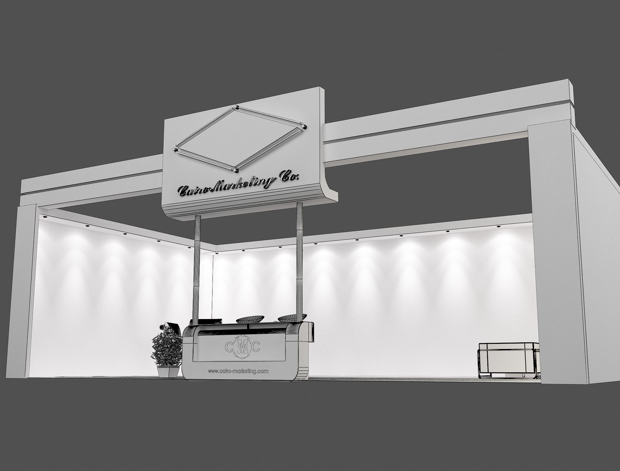 Booth Exhibition Stand a467e  3D model_1