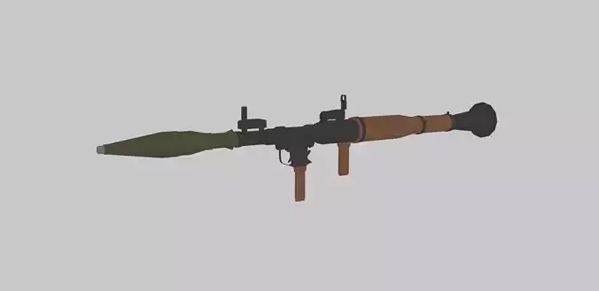 Low Poly RPG-7 machine gun