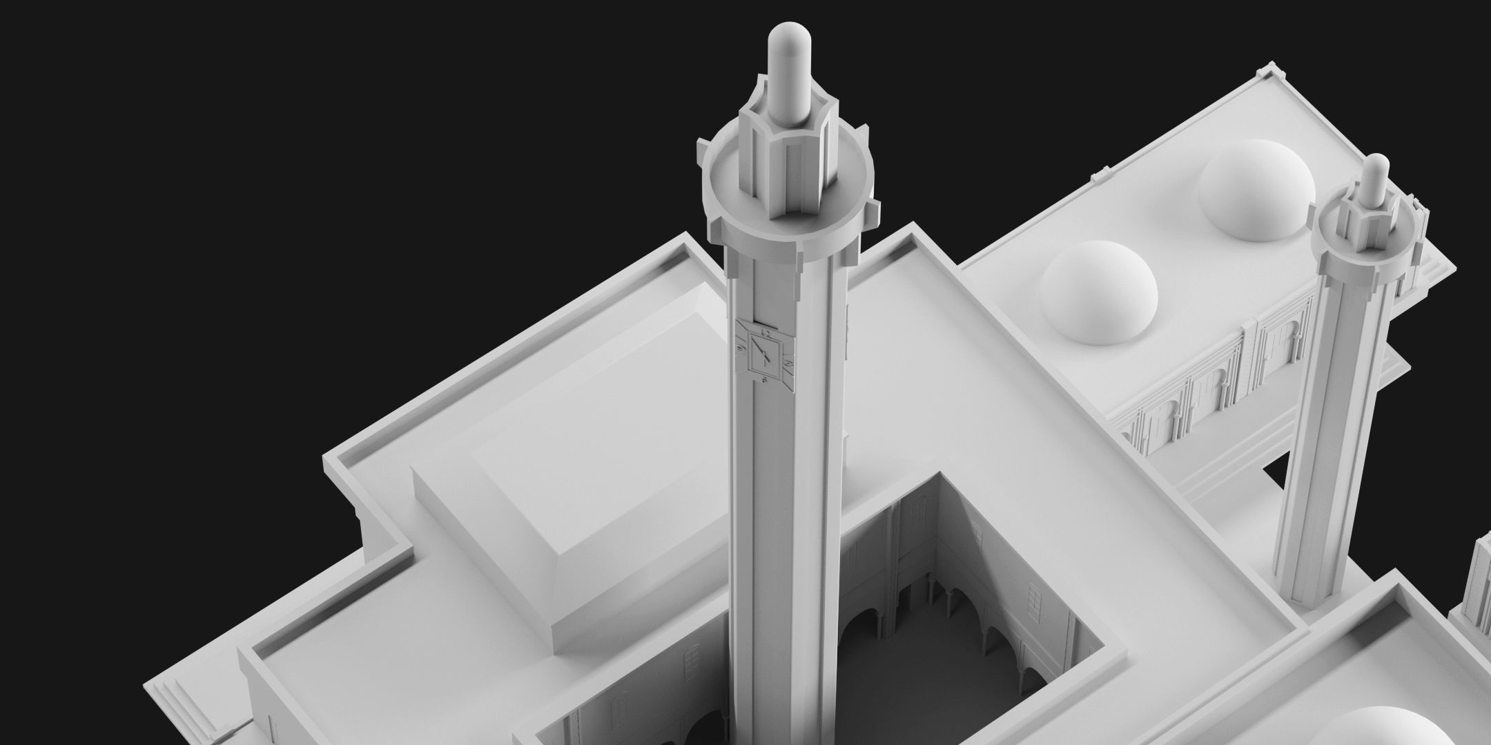 Massalikoul Djinane Mosque - Giant 3D Printable Model 3D print model_6