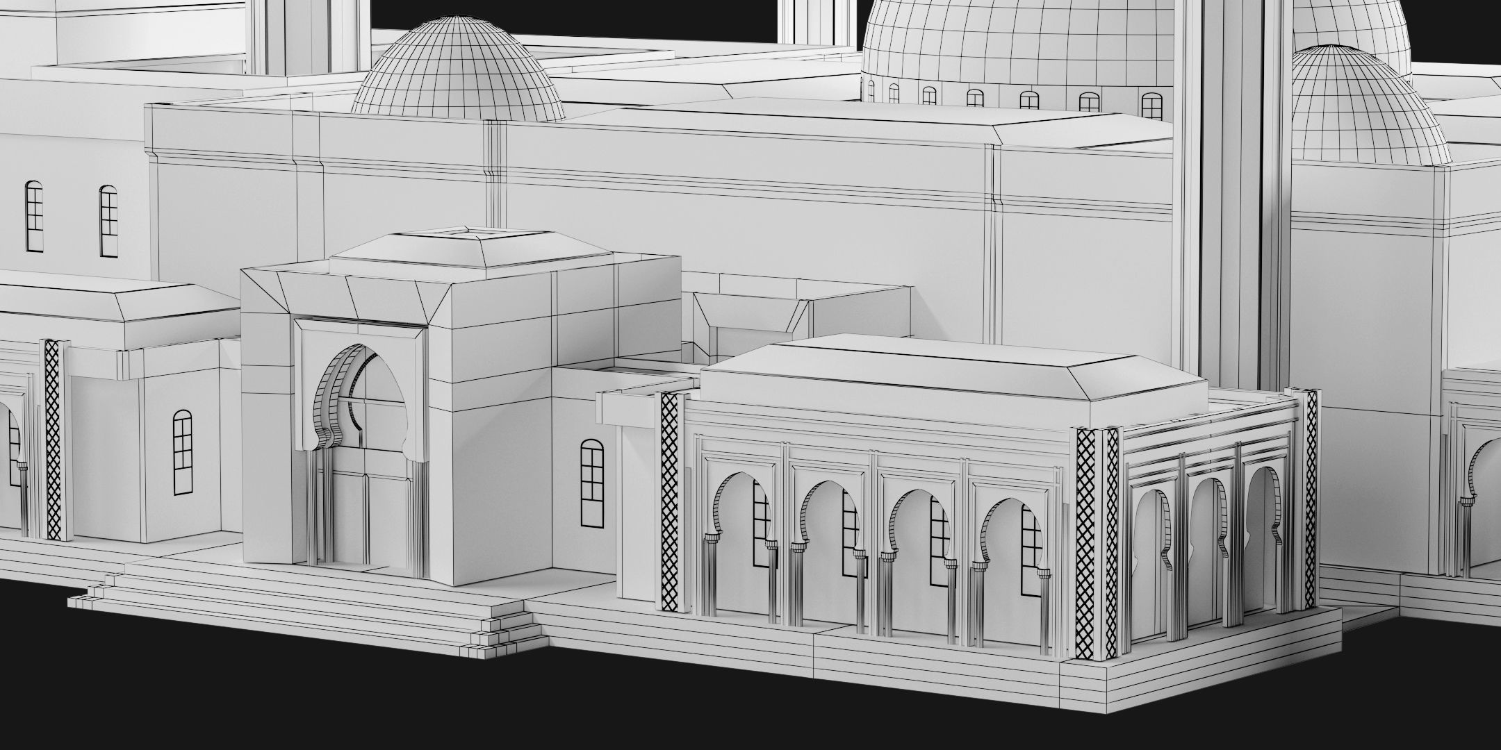 Massalikoul Djinane Mosque - Giant 3D Printable Model 3D print model_8