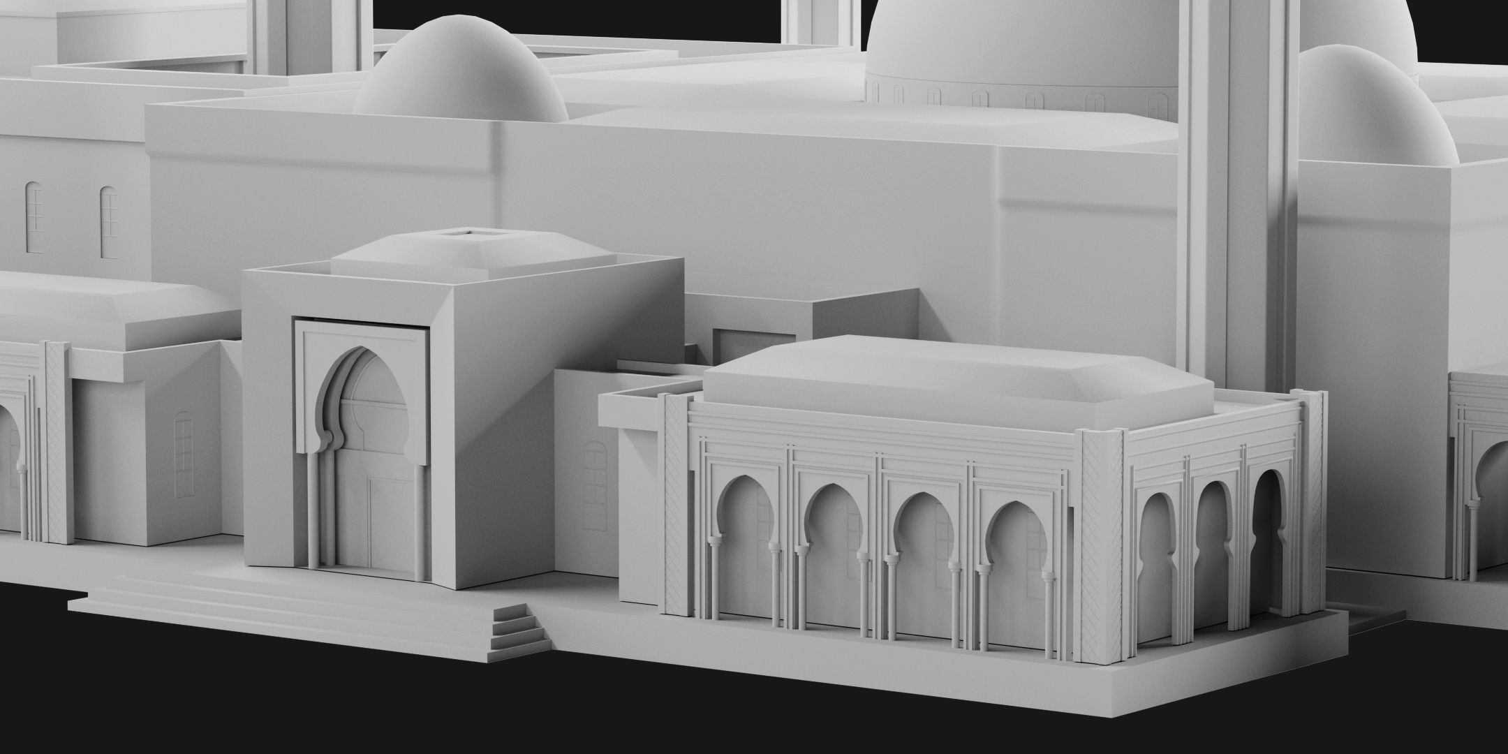 Massalikoul Djinane Mosque - Giant 3D Printable Model 3D print model_7