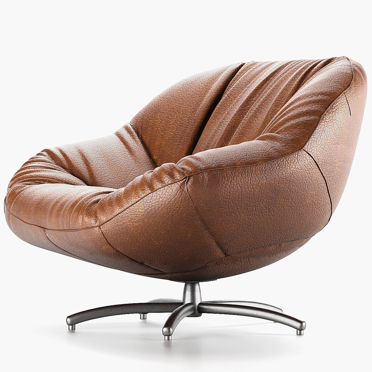 Leather ArmChair Gigi Soft by Label Vanderberg 3D model_2