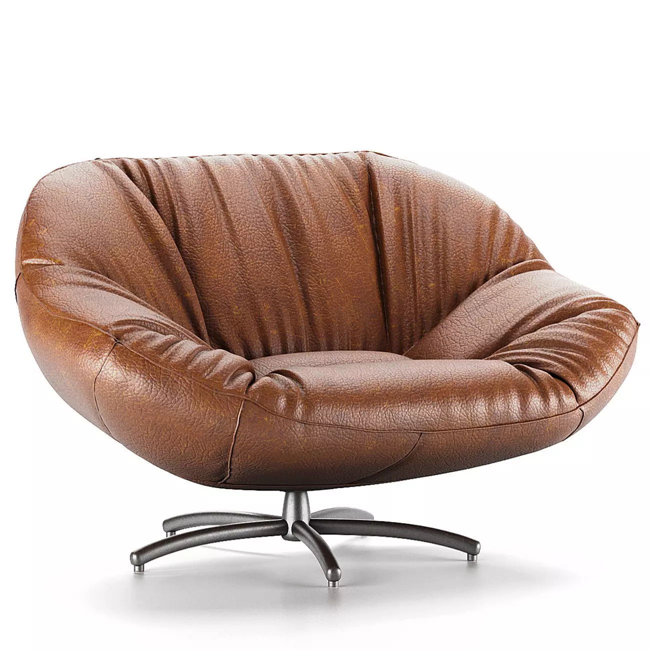 Leather ArmChair Gigi Soft by Label Vanderberg 3D model_0