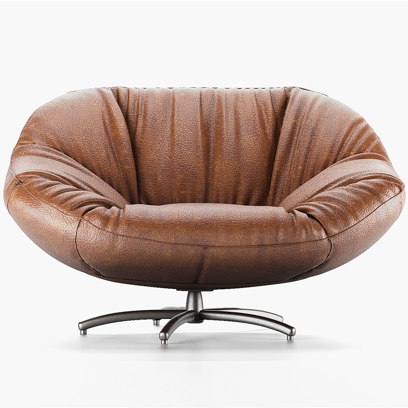 Leather ArmChair Gigi Soft by Label Vanderberg 3D model_1