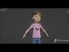 Cartoon teen boy rigged with Unity  Low-poly 3D model_1