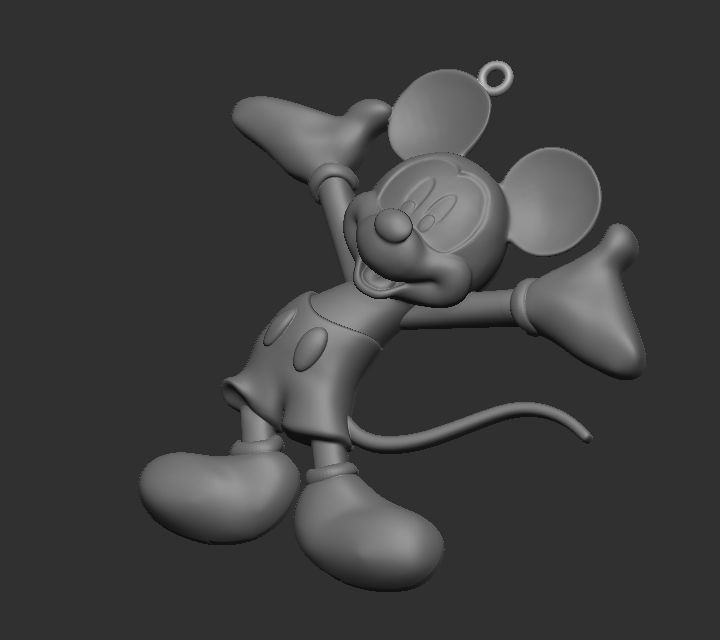 Mickey Mouse Pendant  3D print model_1