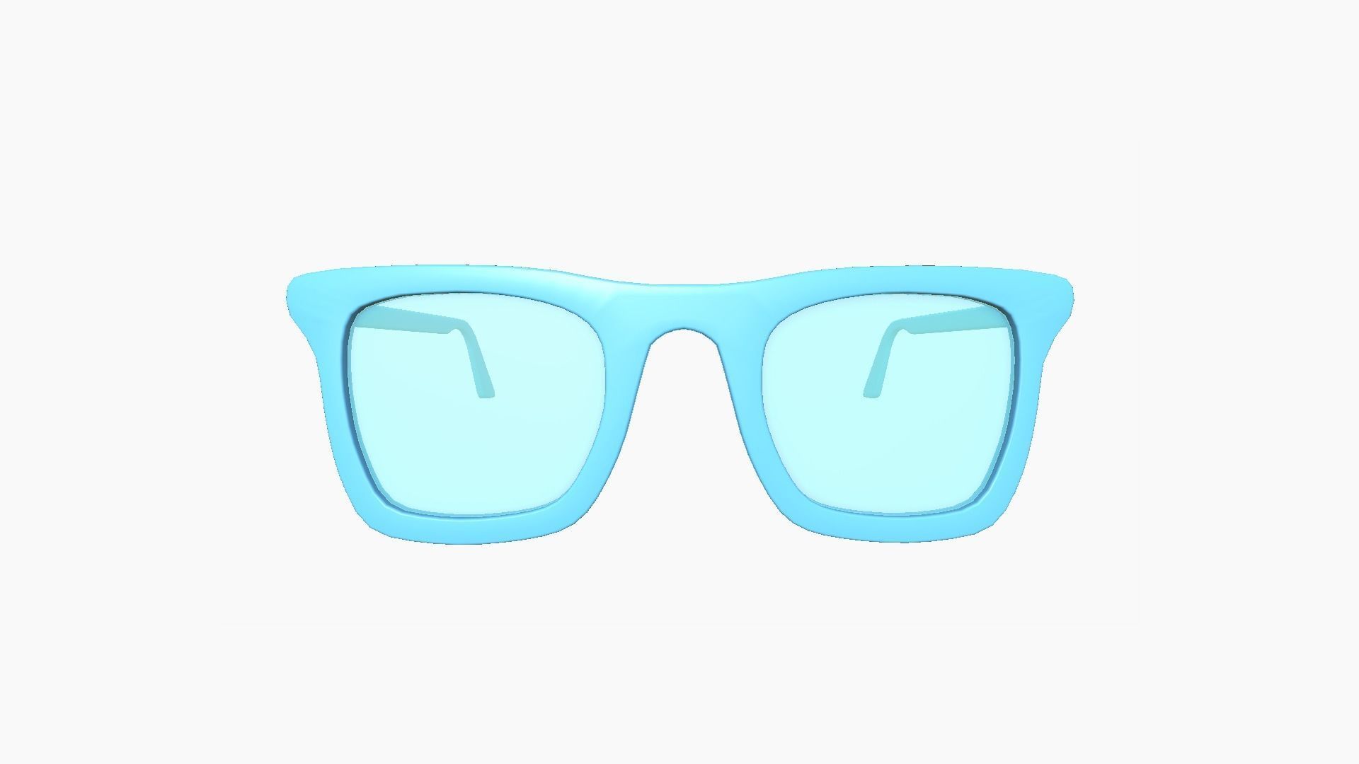 Sunglass E01 Red - Character Design Fashion Low-poly 3D model_9