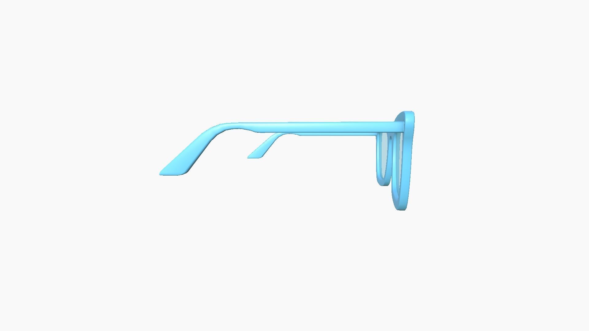 Sunglass E01 Red - Character Design Fashion Low-poly 3D model_11