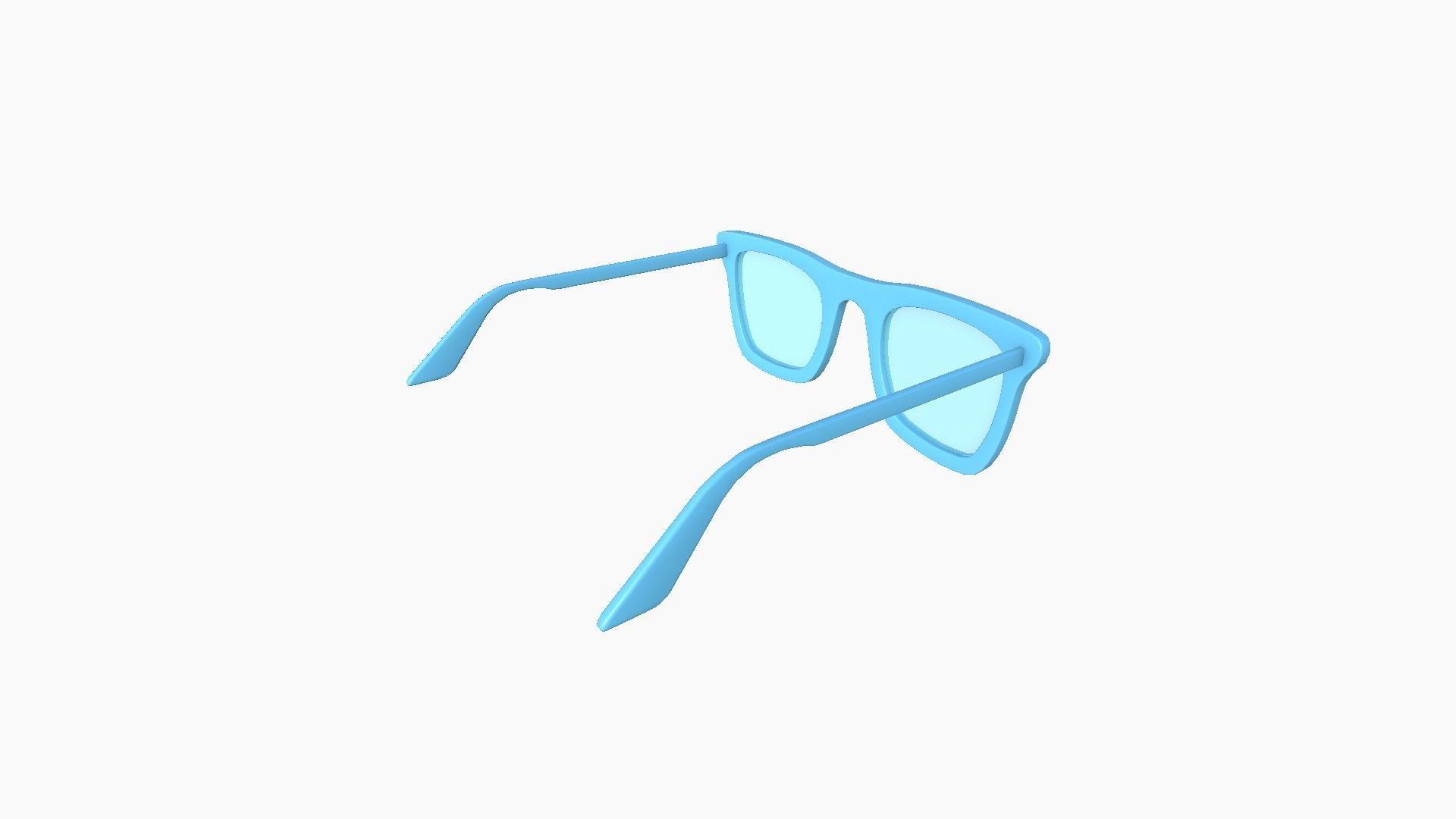 Sunglass E01 Red - Character Design Fashion Low-poly 3D model_10