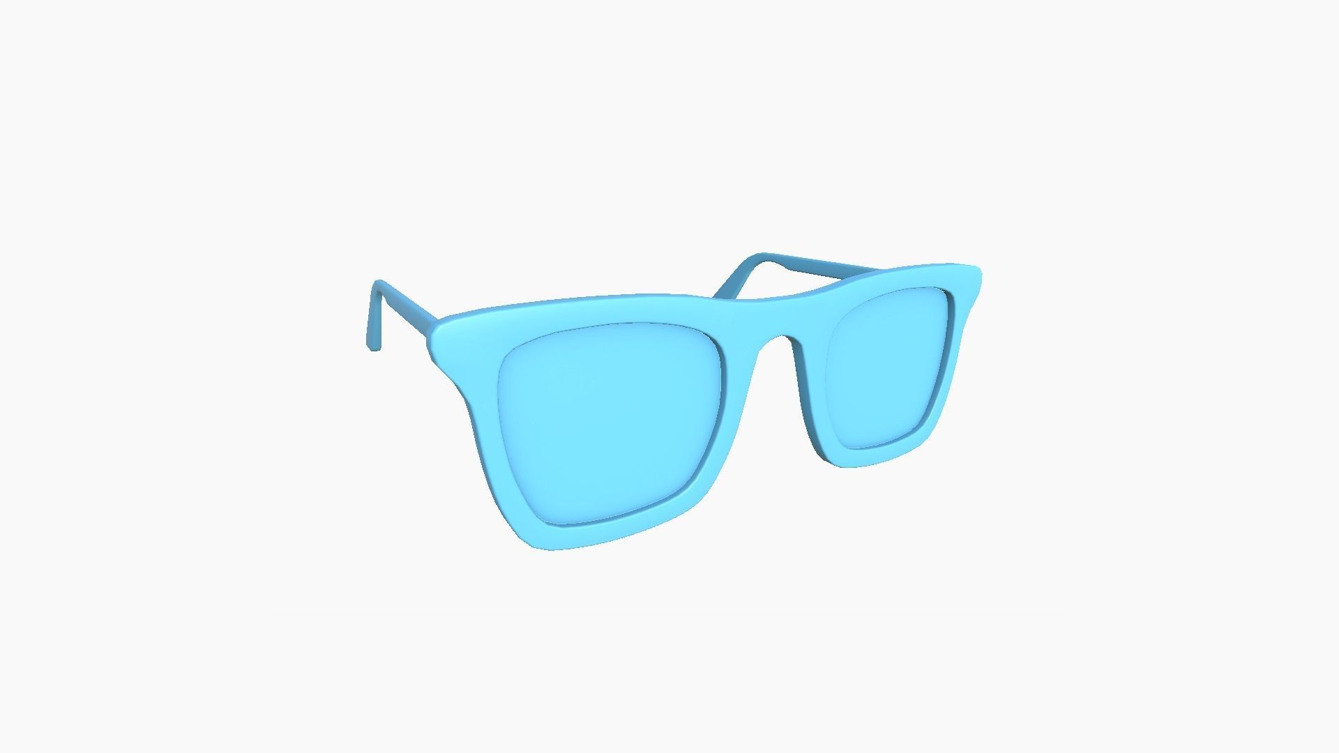 Sunglass E01 Red - Character Design Fashion Low-poly 3D model_7